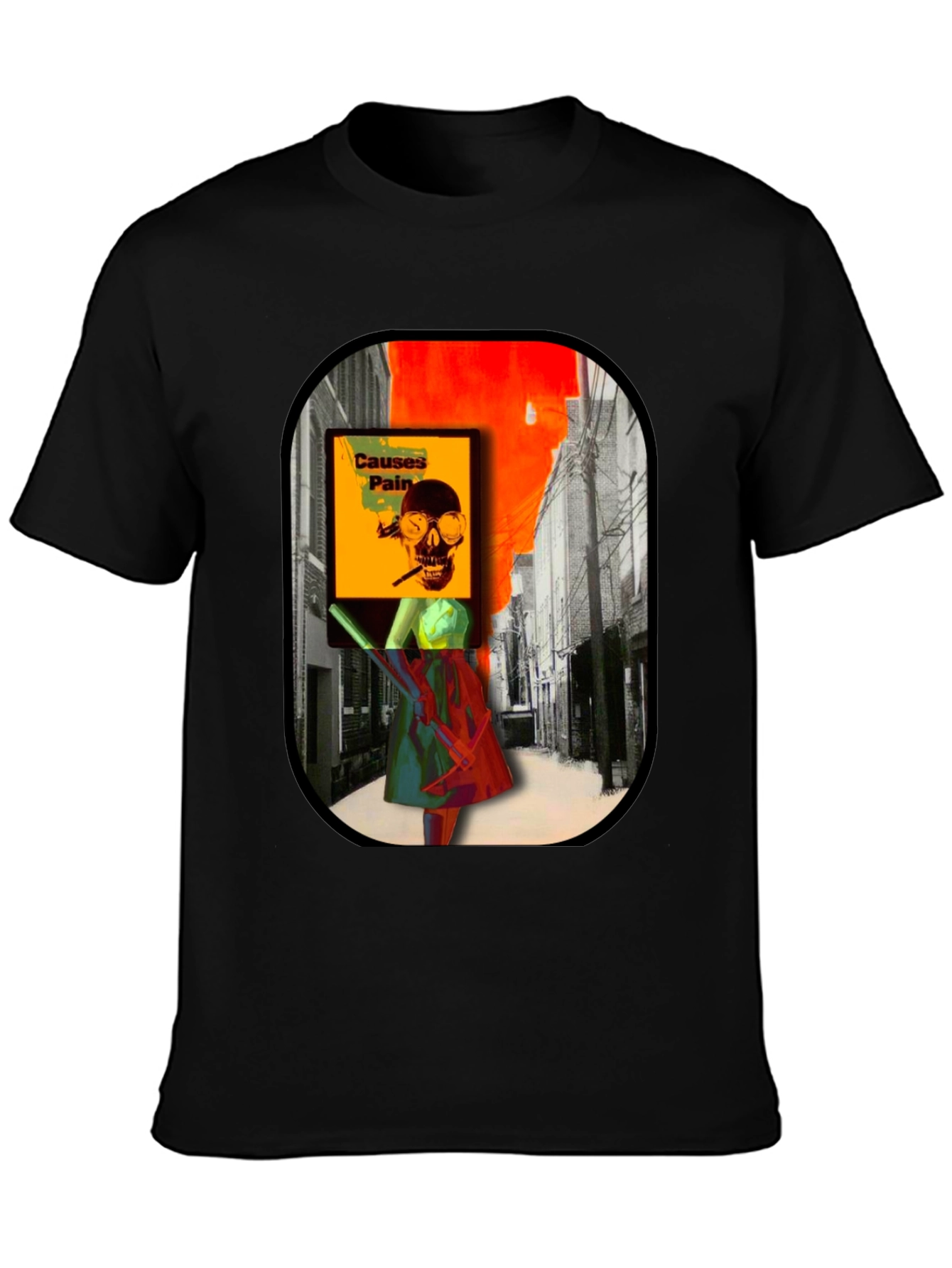 Edgy Graphic Print T-Shirt