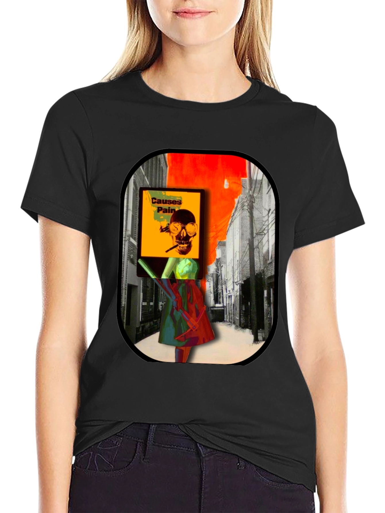 Edgy Graphic Print T-Shirt