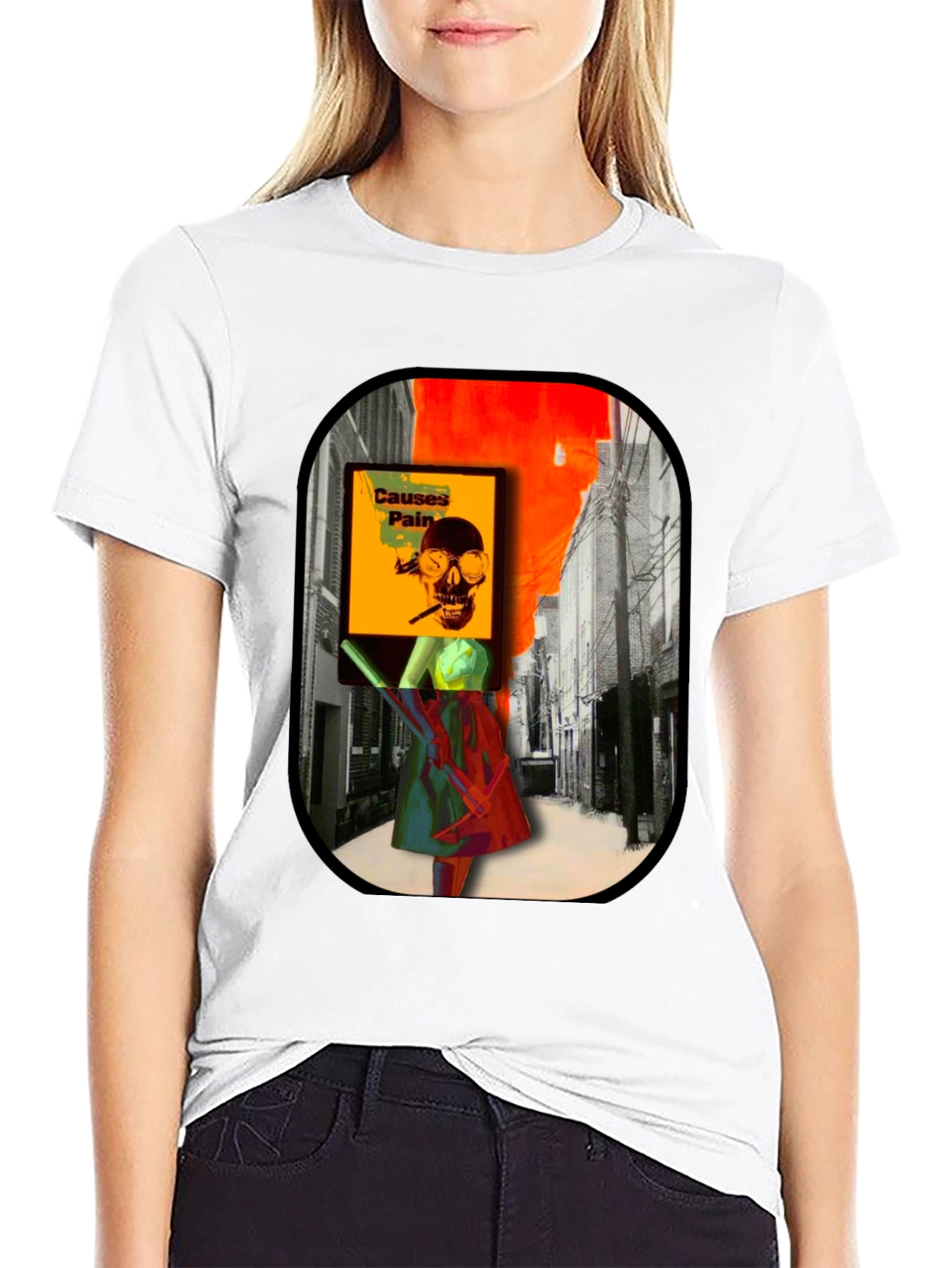 Edgy Graphic Print T-Shirt