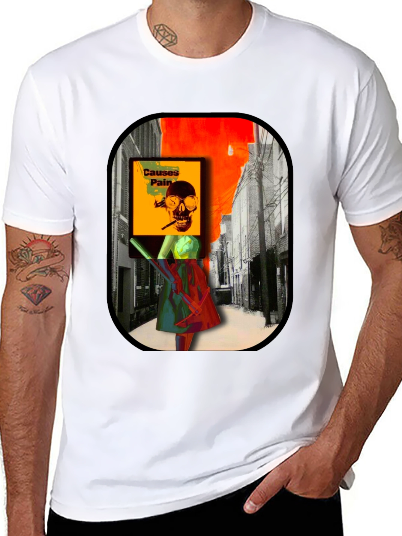 Edgy Graphic Print T-Shirt