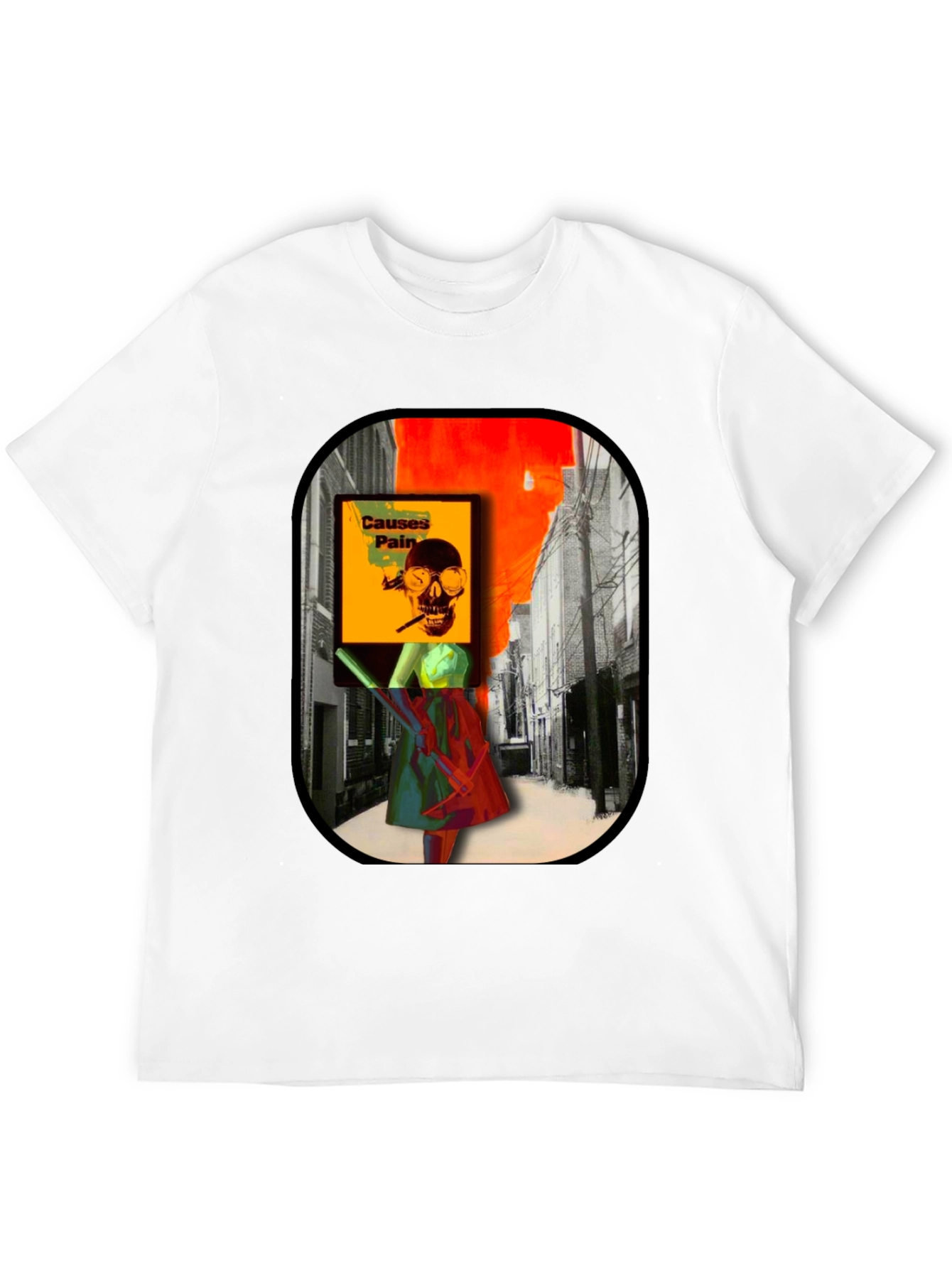 Edgy Graphic Print T-Shirt