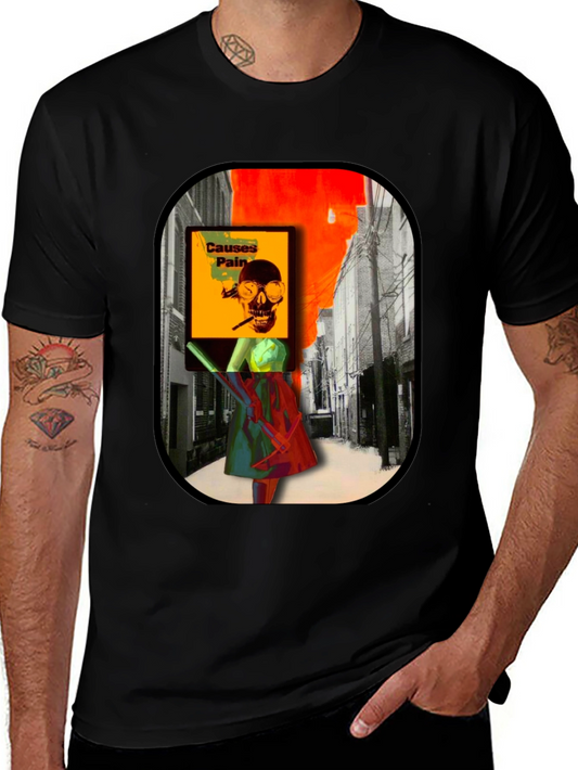 Edgy Graphic Print T-Shirt