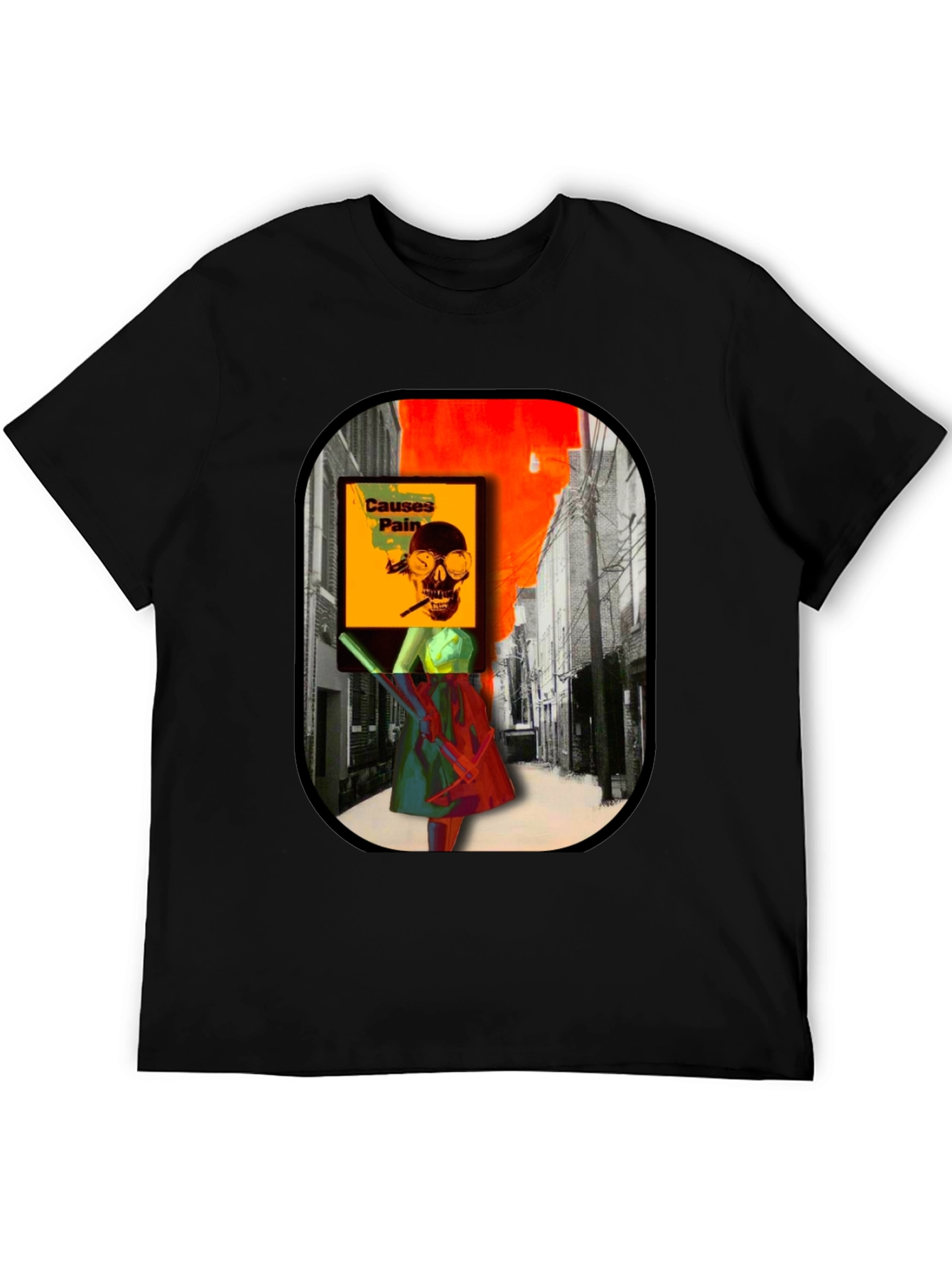 Edgy Graphic Print T-Shirt