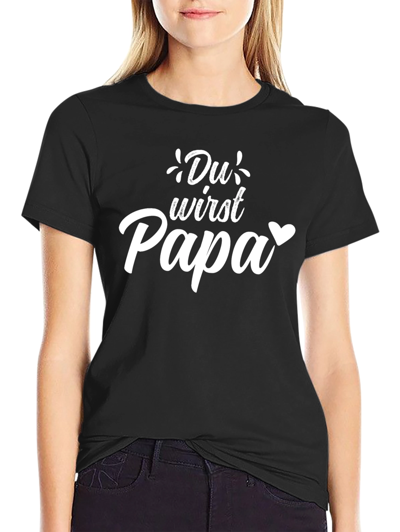 Du Wirst Papa T-Shirt - New Dad Announcement Tee