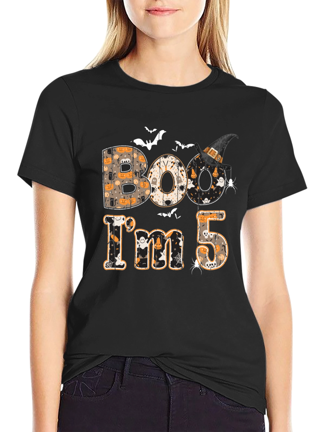 Halloween 5th Birthday Shirt - Boo Im 5