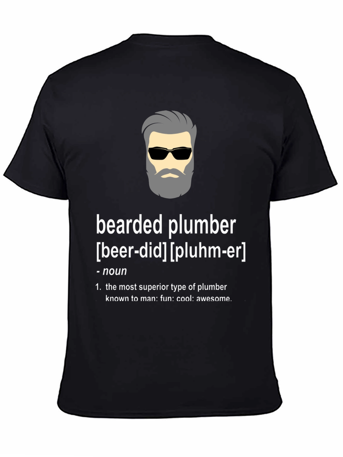 Bearded Plumber Funny Graphic Tee