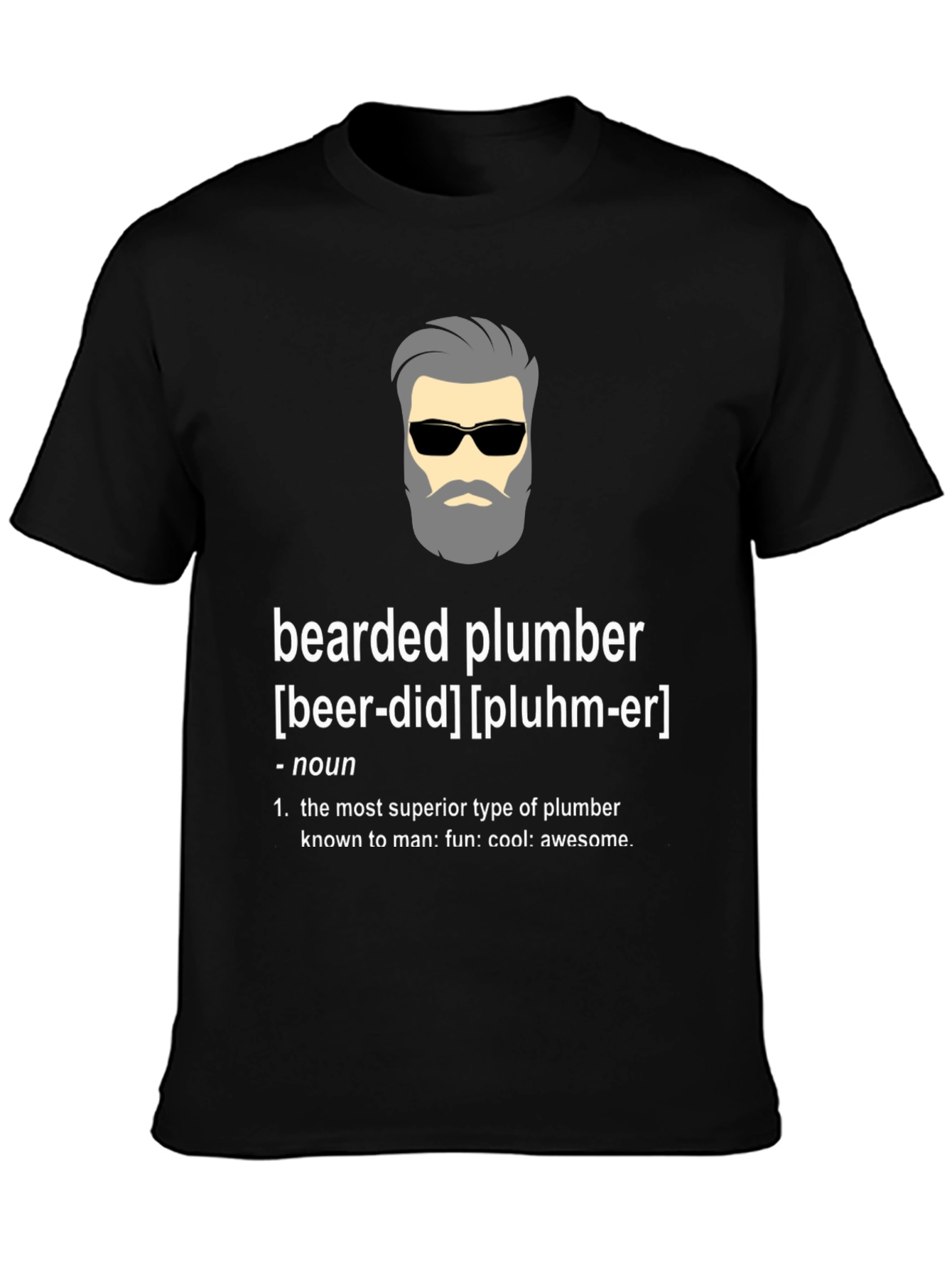 Bearded Plumber Funny Graphic Tee