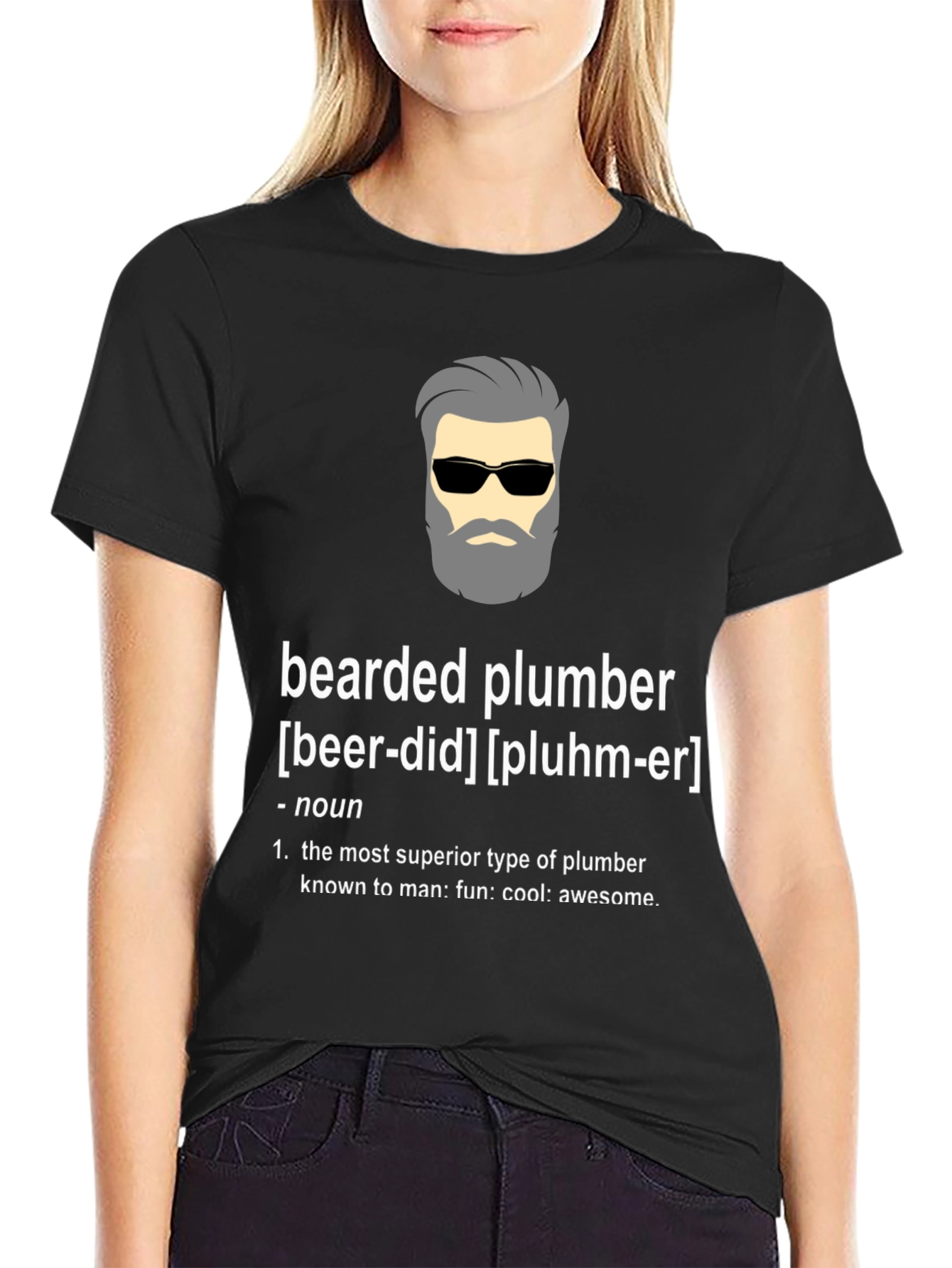 Bearded Plumber Funny Graphic Tee