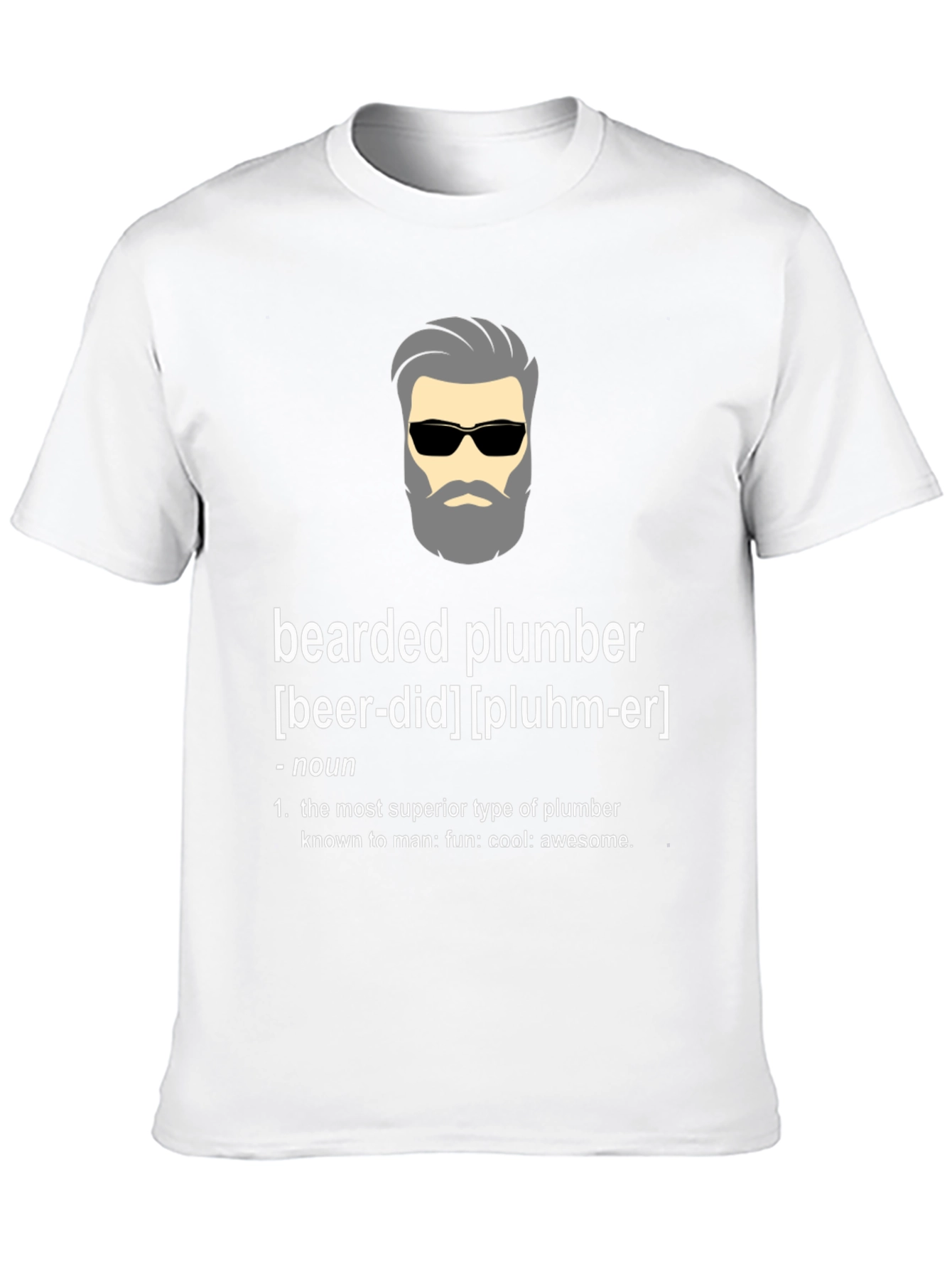 Bearded Plumber Funny Graphic Tee