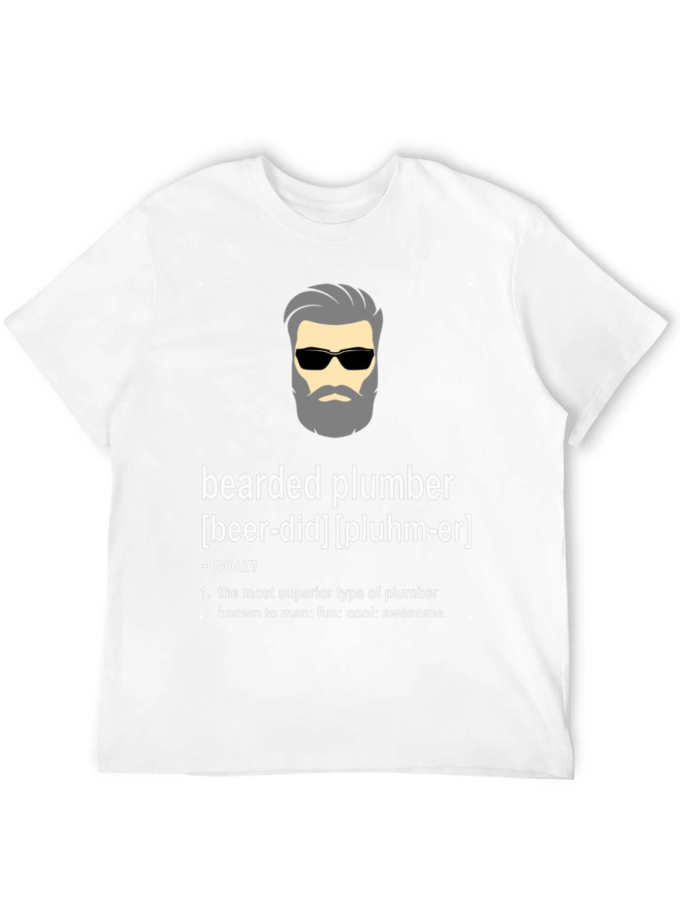 Bearded Plumber Funny Graphic Tee