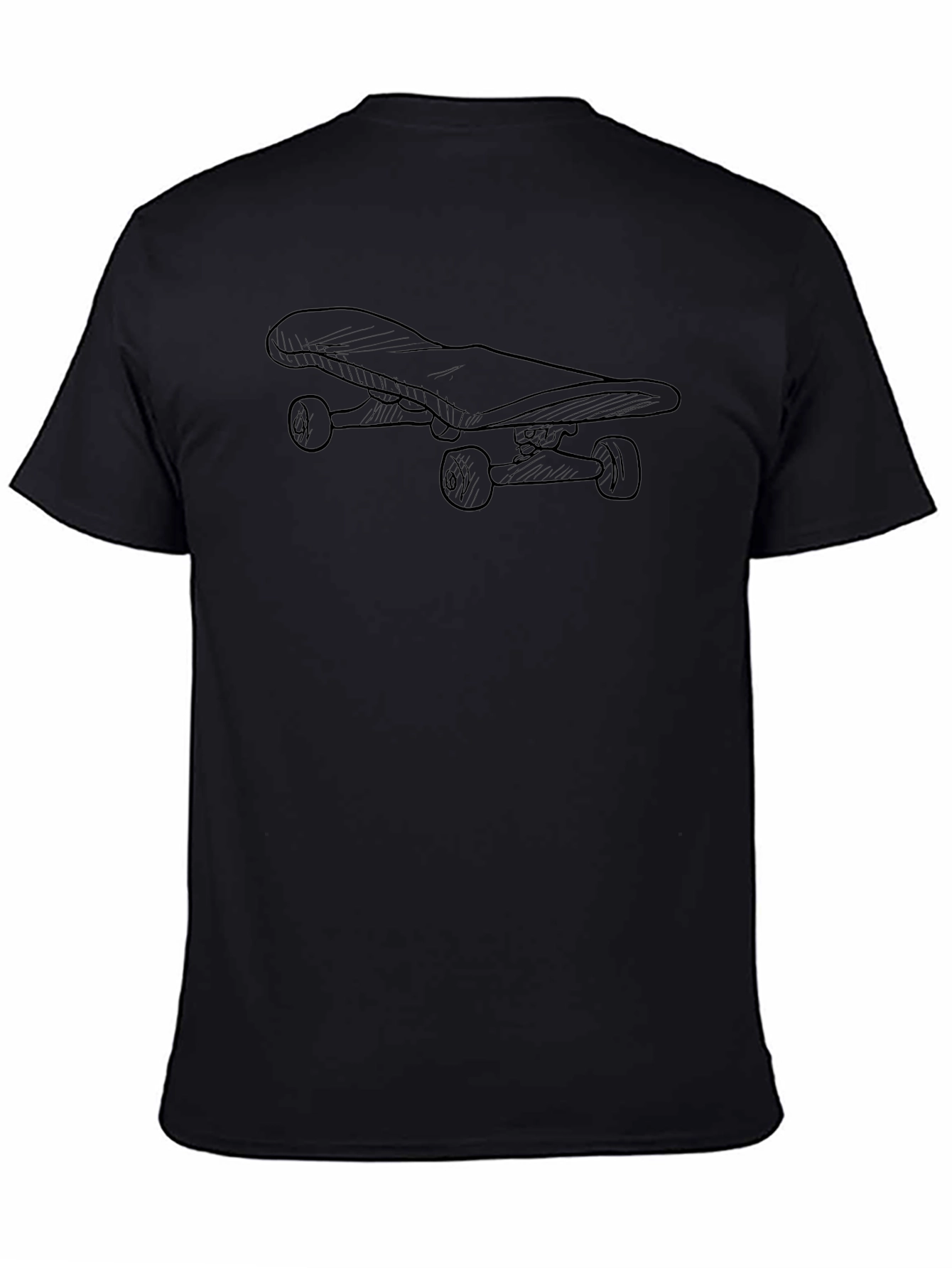 Skateboard Graphic Black T-Shirt
