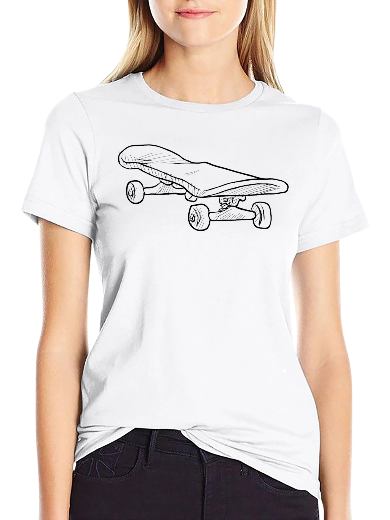 Skateboard Graphic Black T-Shirt
