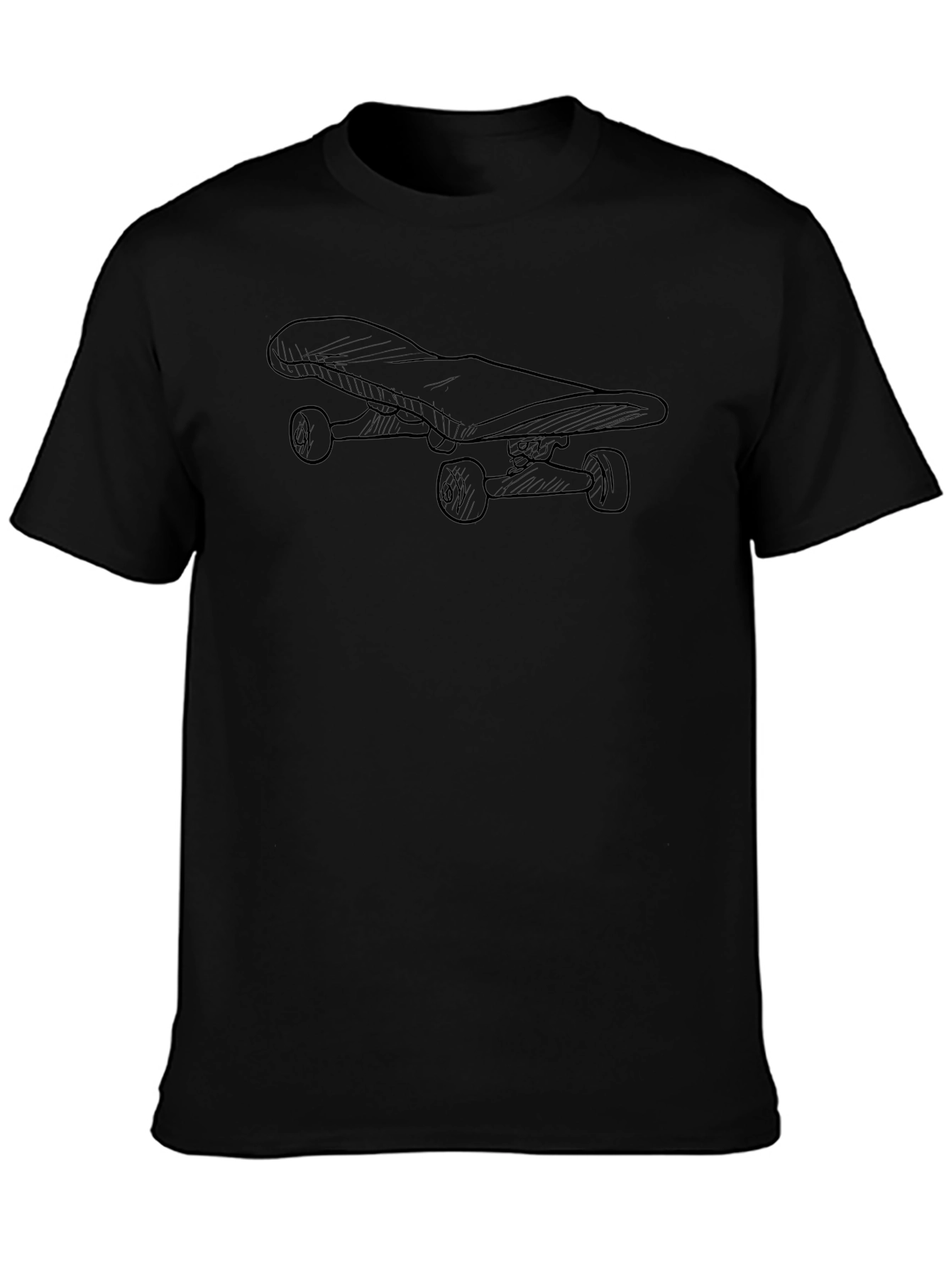 Skateboard Graphic Black T-Shirt