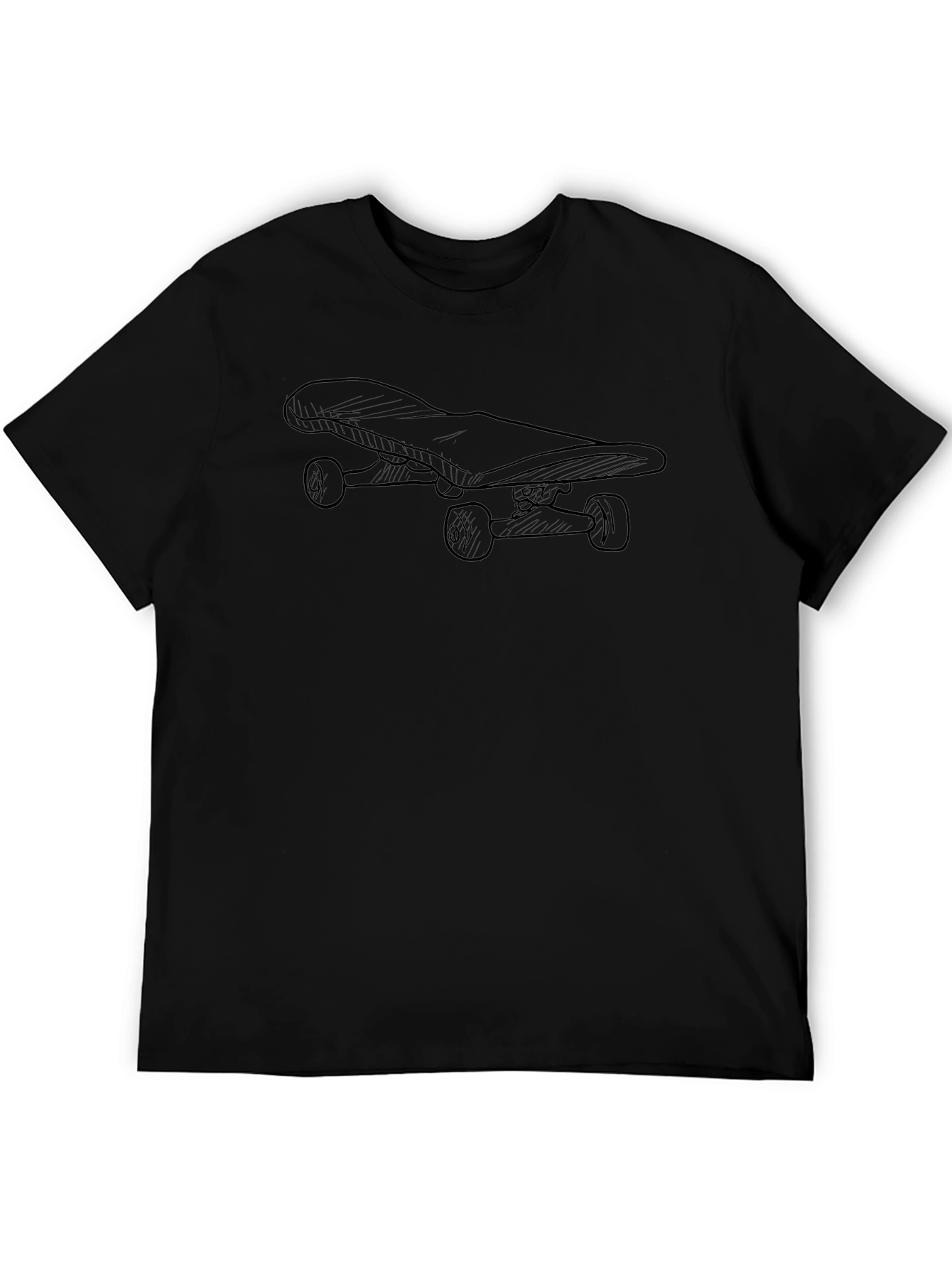 Skateboard Graphic Black T-Shirt