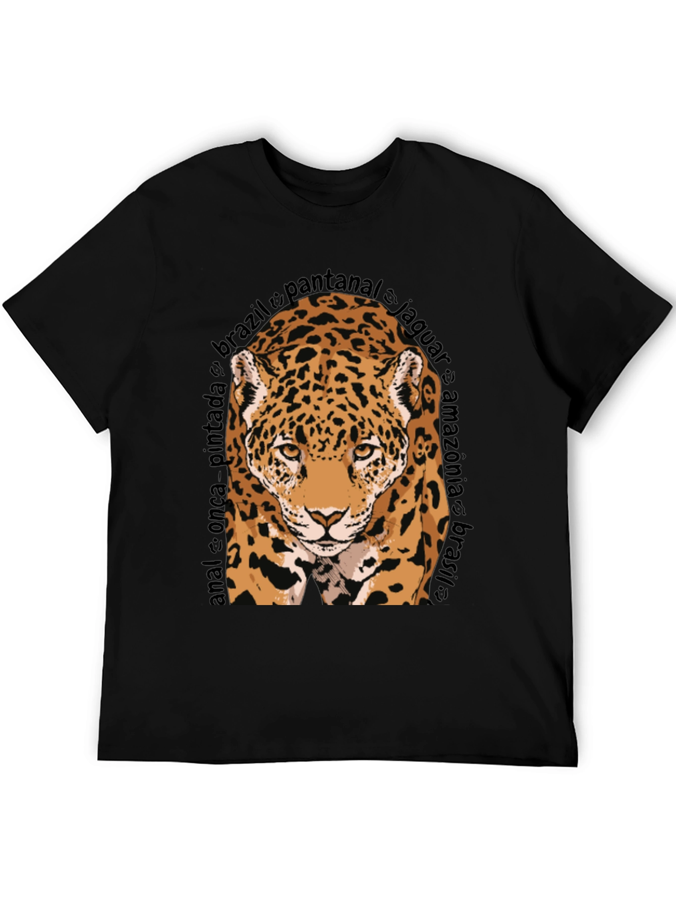 Jaguar Graphic Tee - Brazil Wildlife T-Shirt