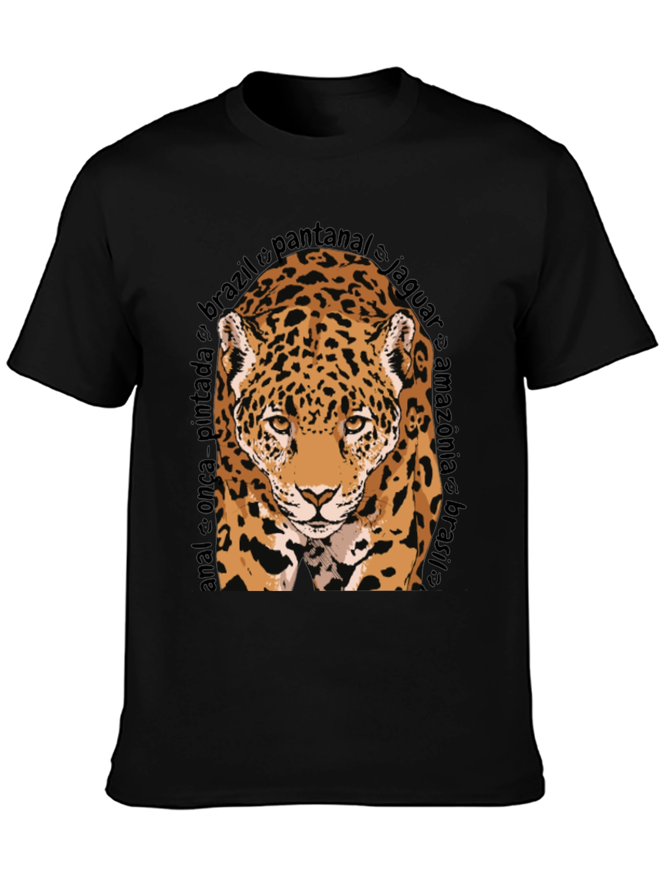 Jaguar Graphic Tee - Brazil Wildlife T-Shirt