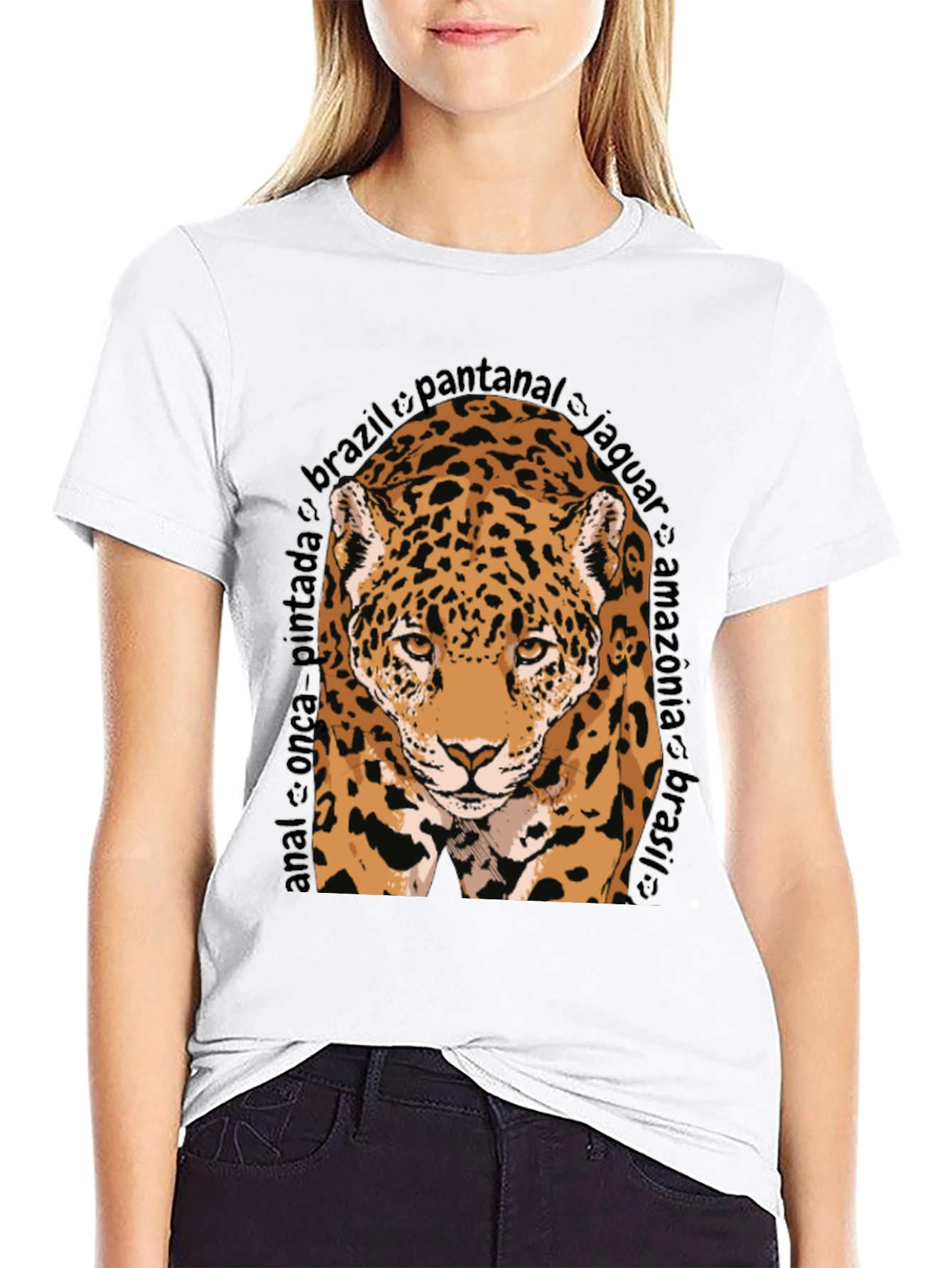 Jaguar Graphic Tee - Brazil Wildlife T-Shirt