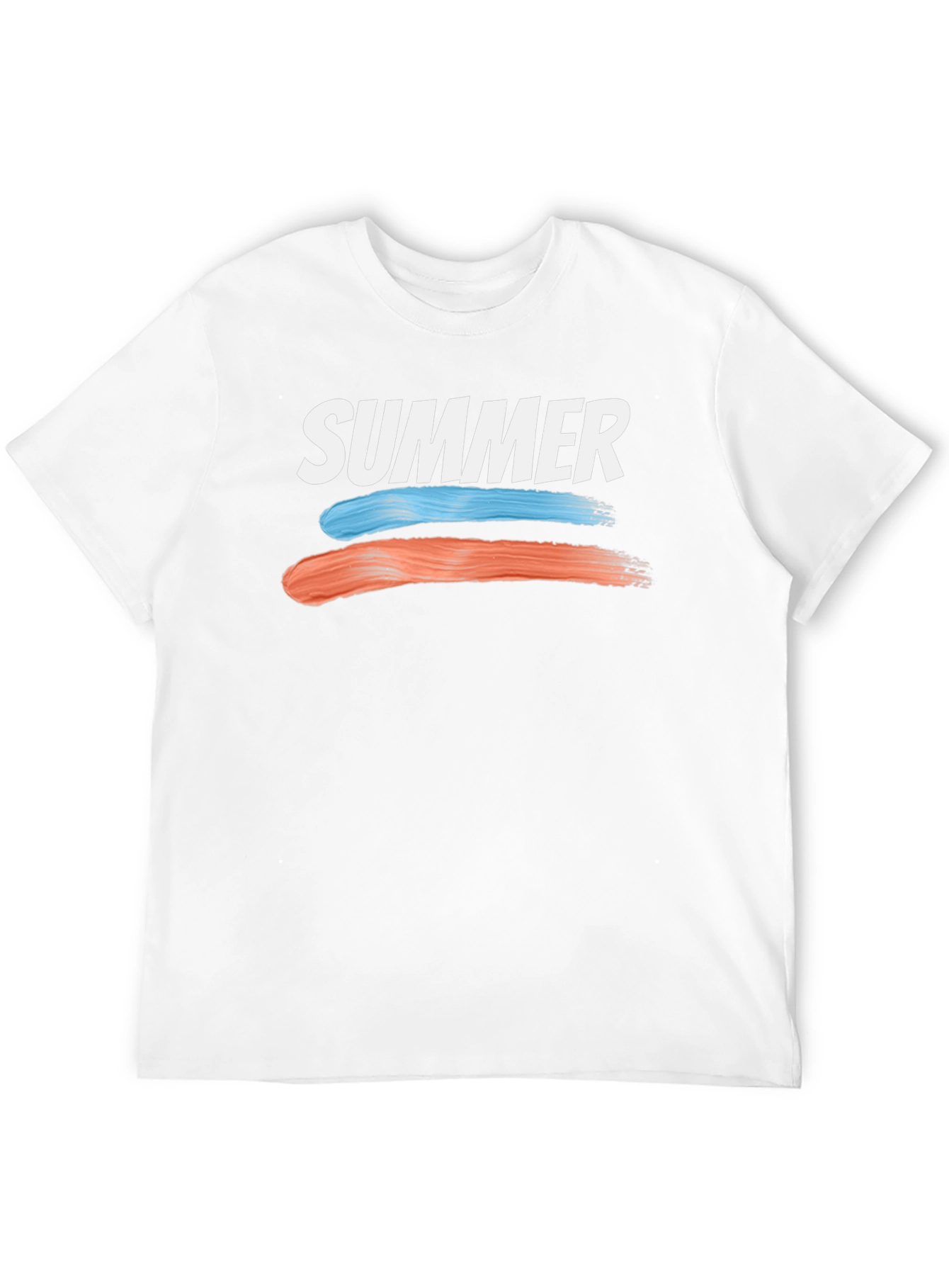 Summer T-Shirt with Brush Stroke Design