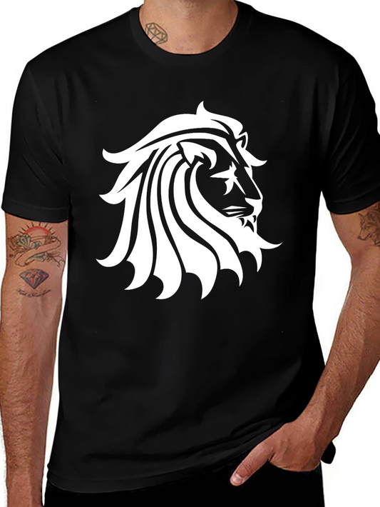 Lion Graphic Black T-Shirt - Menswear