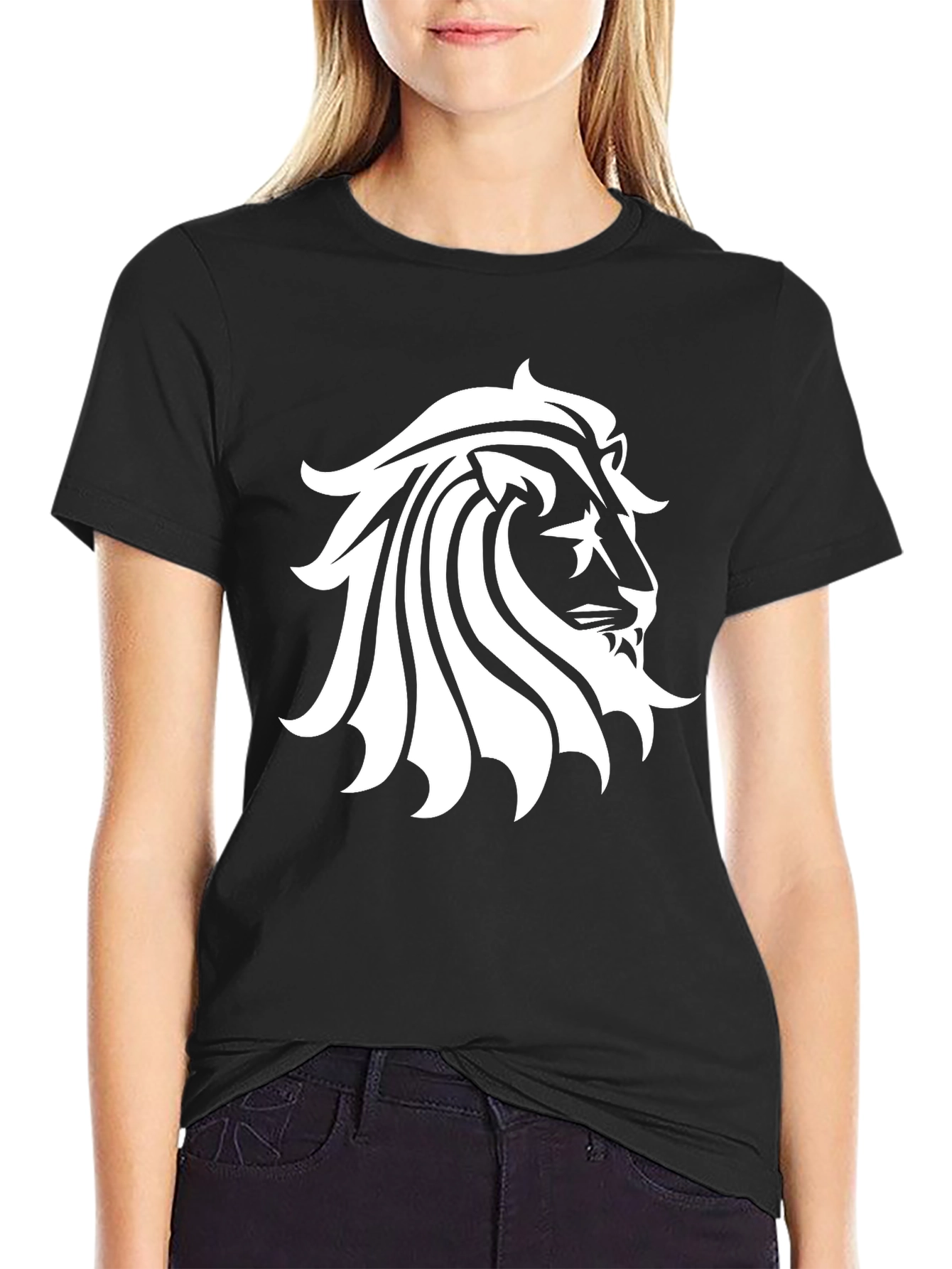 Lion Graphic Black T-Shirt - Menswear
