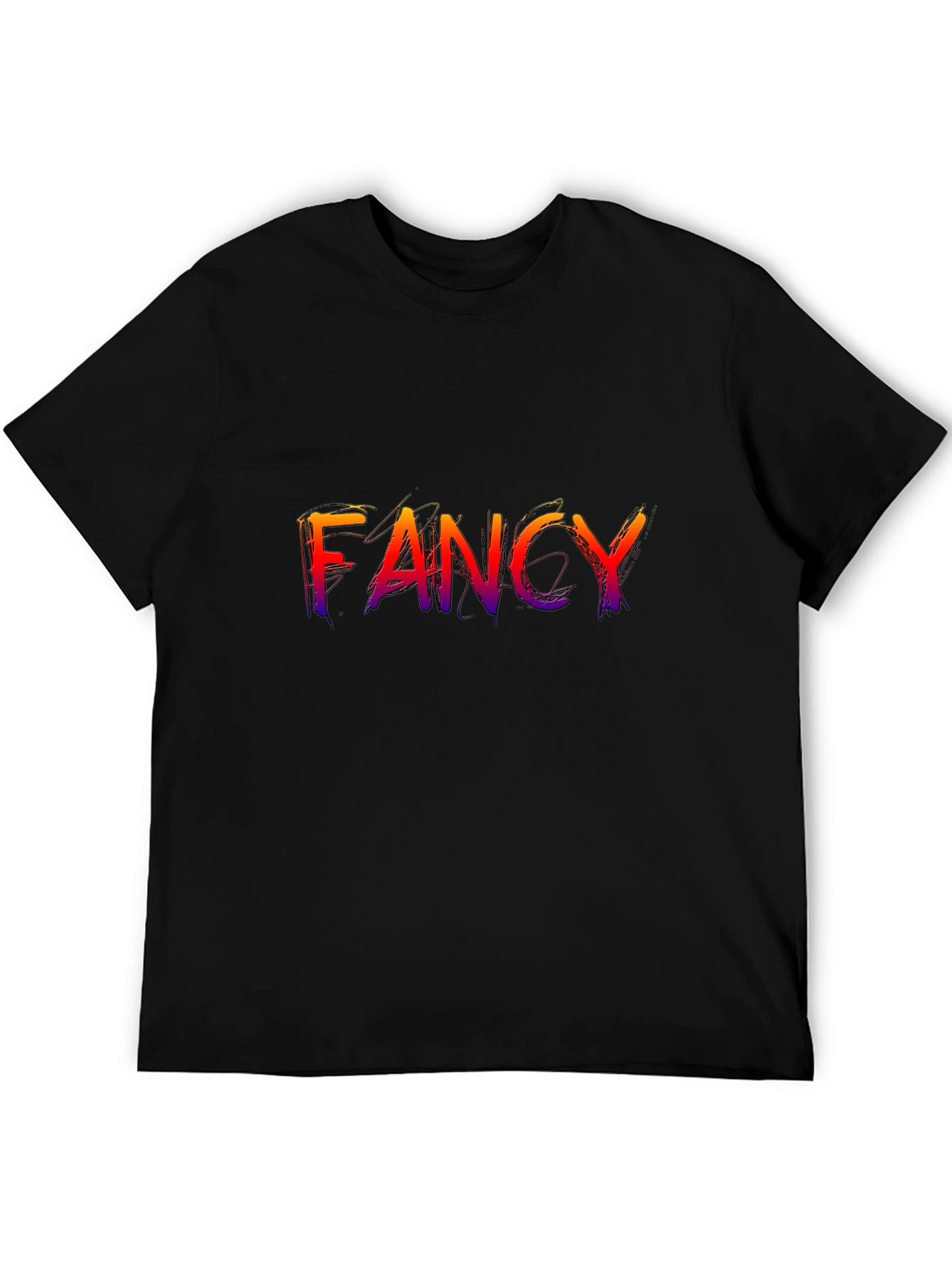 Fancy Graphic Tee - Stylish Mens Black T-Shirt