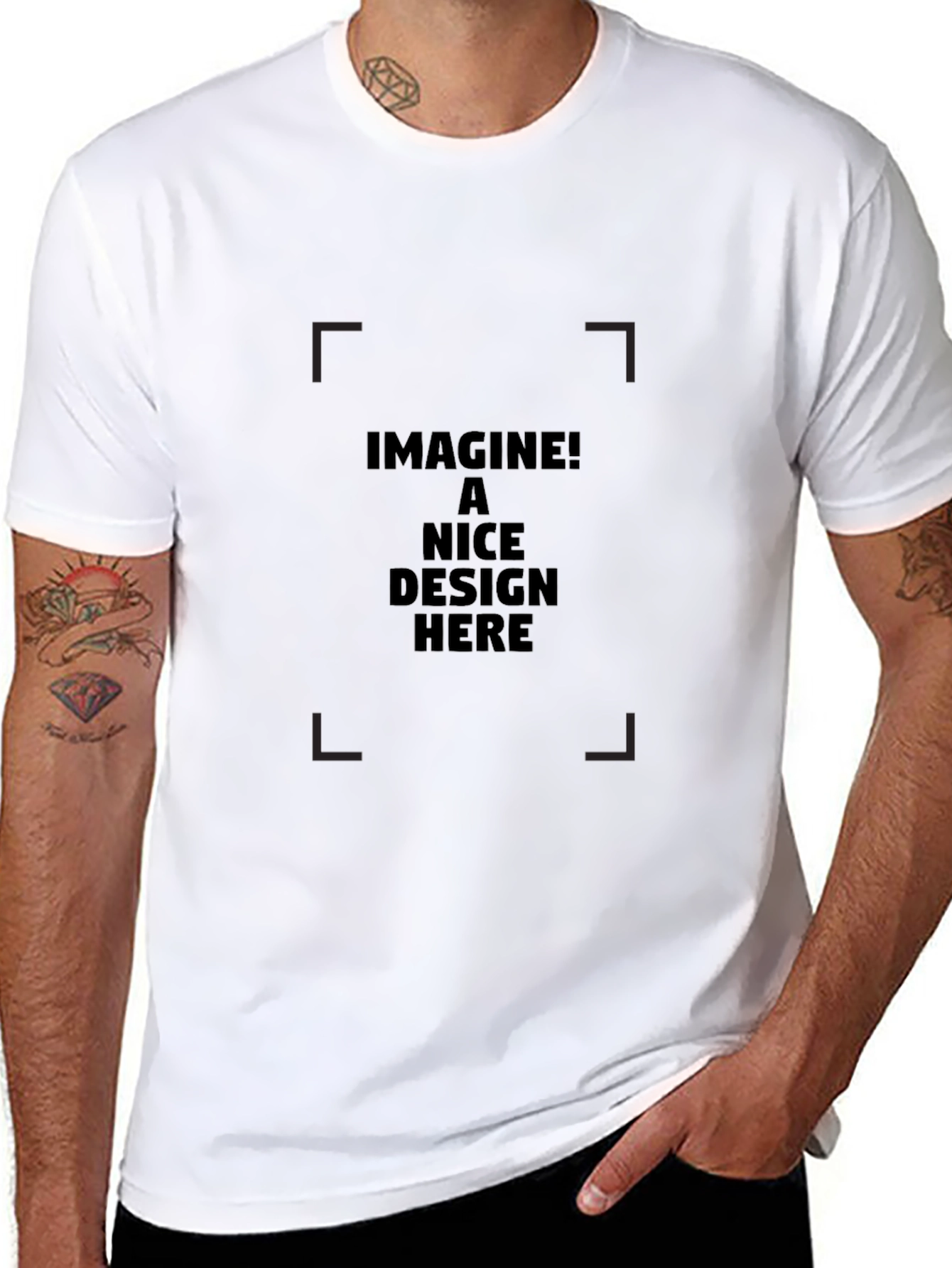 Mens Black Basic Tee