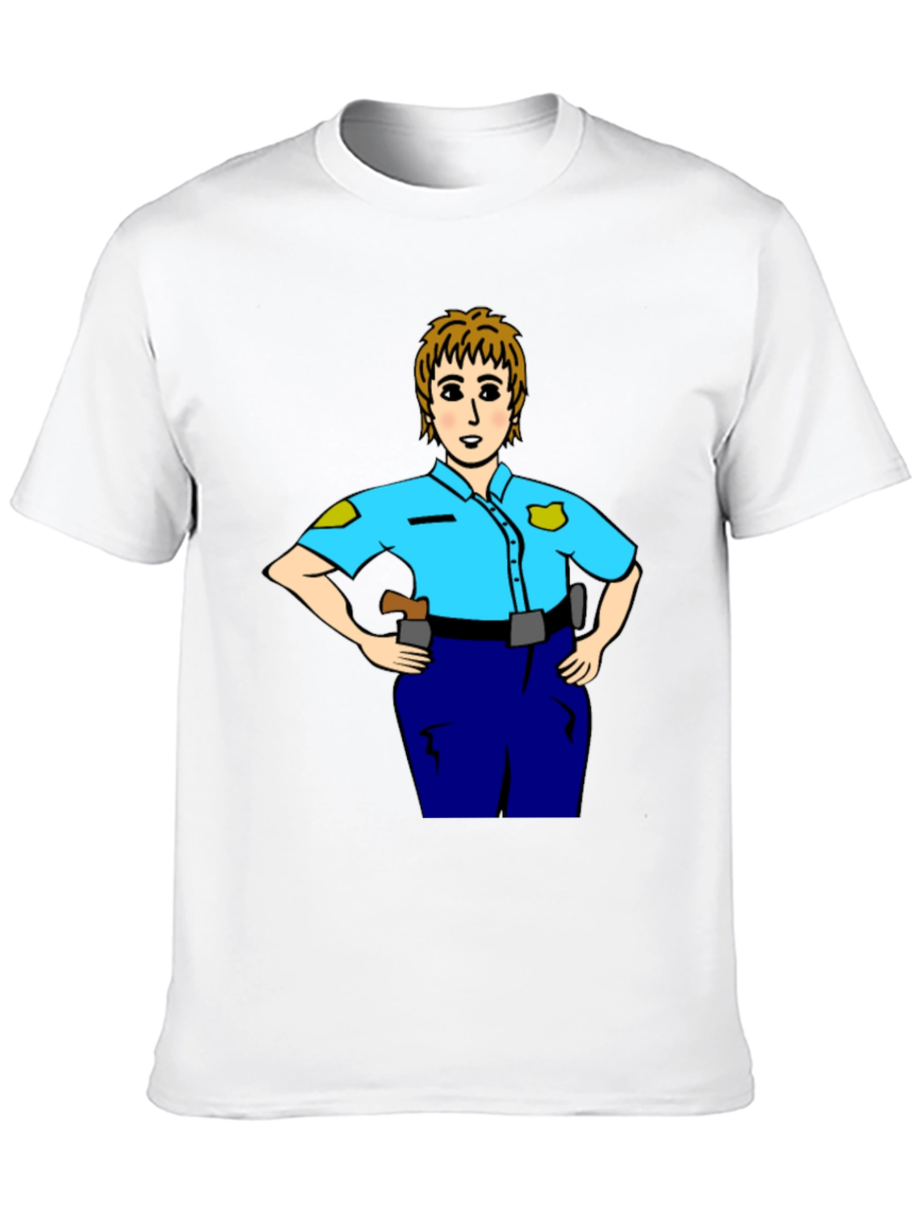 Police Woman Cartoon T-Shirt | Graphic Tee