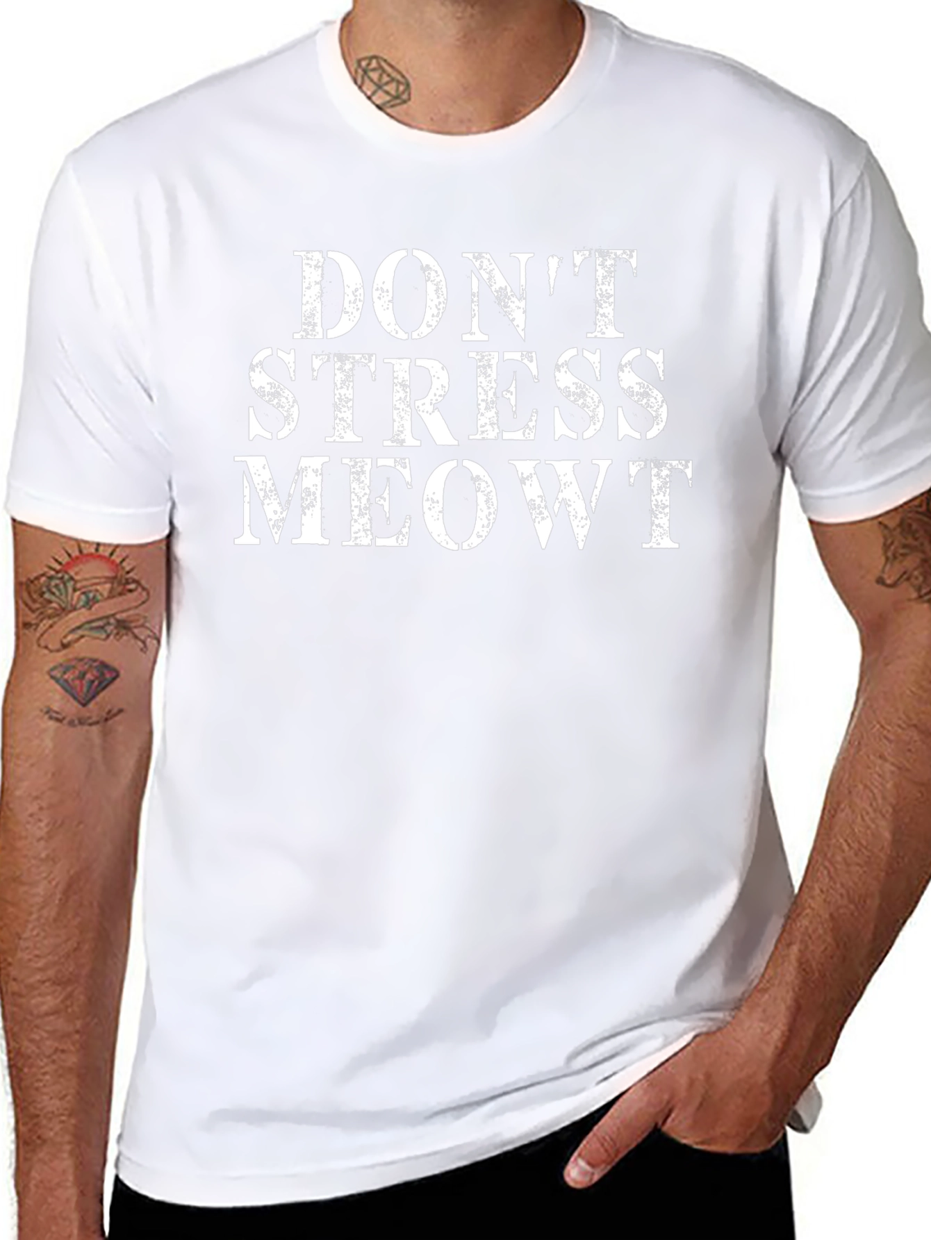 Dont Stress Meowt T-Shirt - Funny Cat Lover Tee