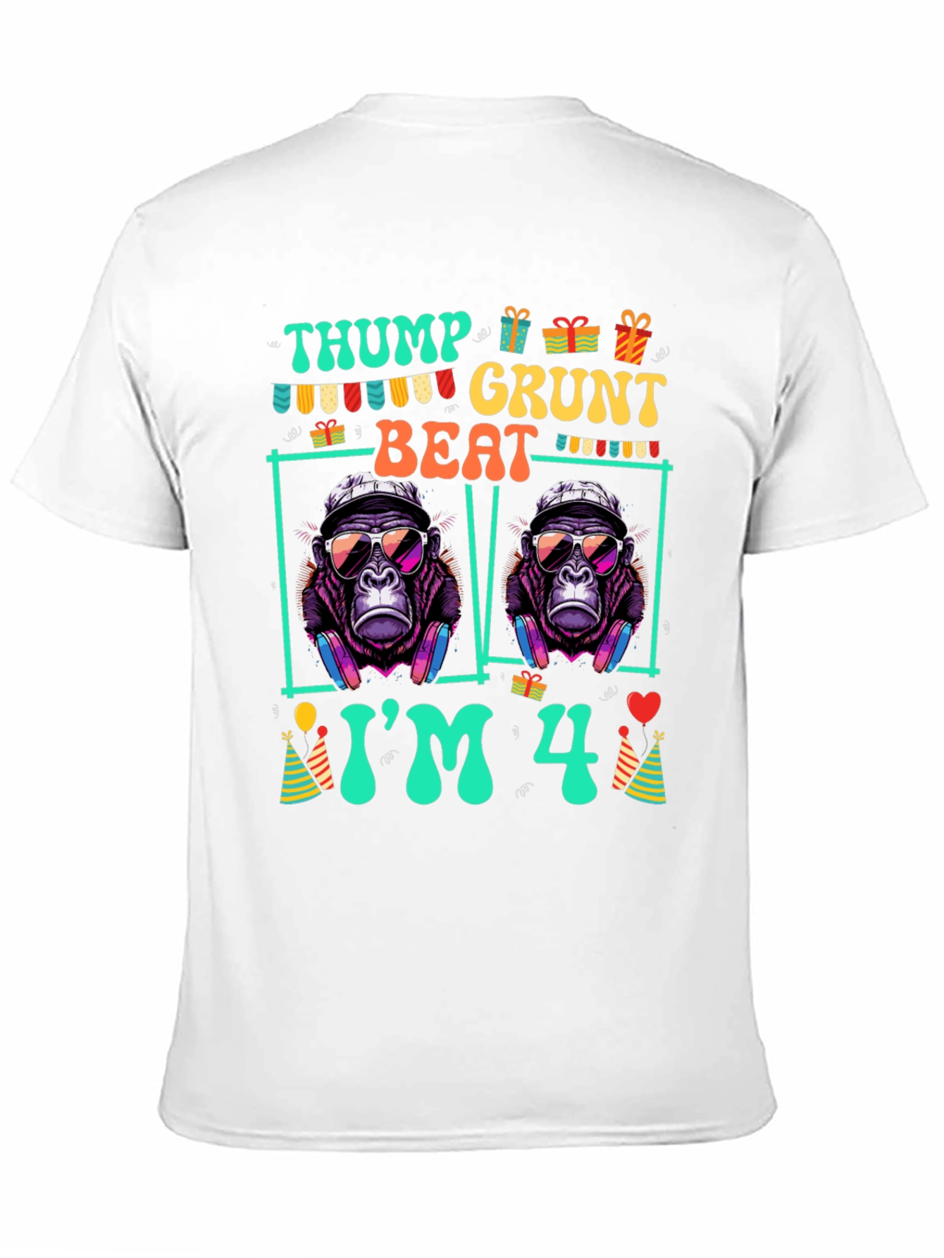 Thump Grunt Beat Birthday Gorilla T-Shirt