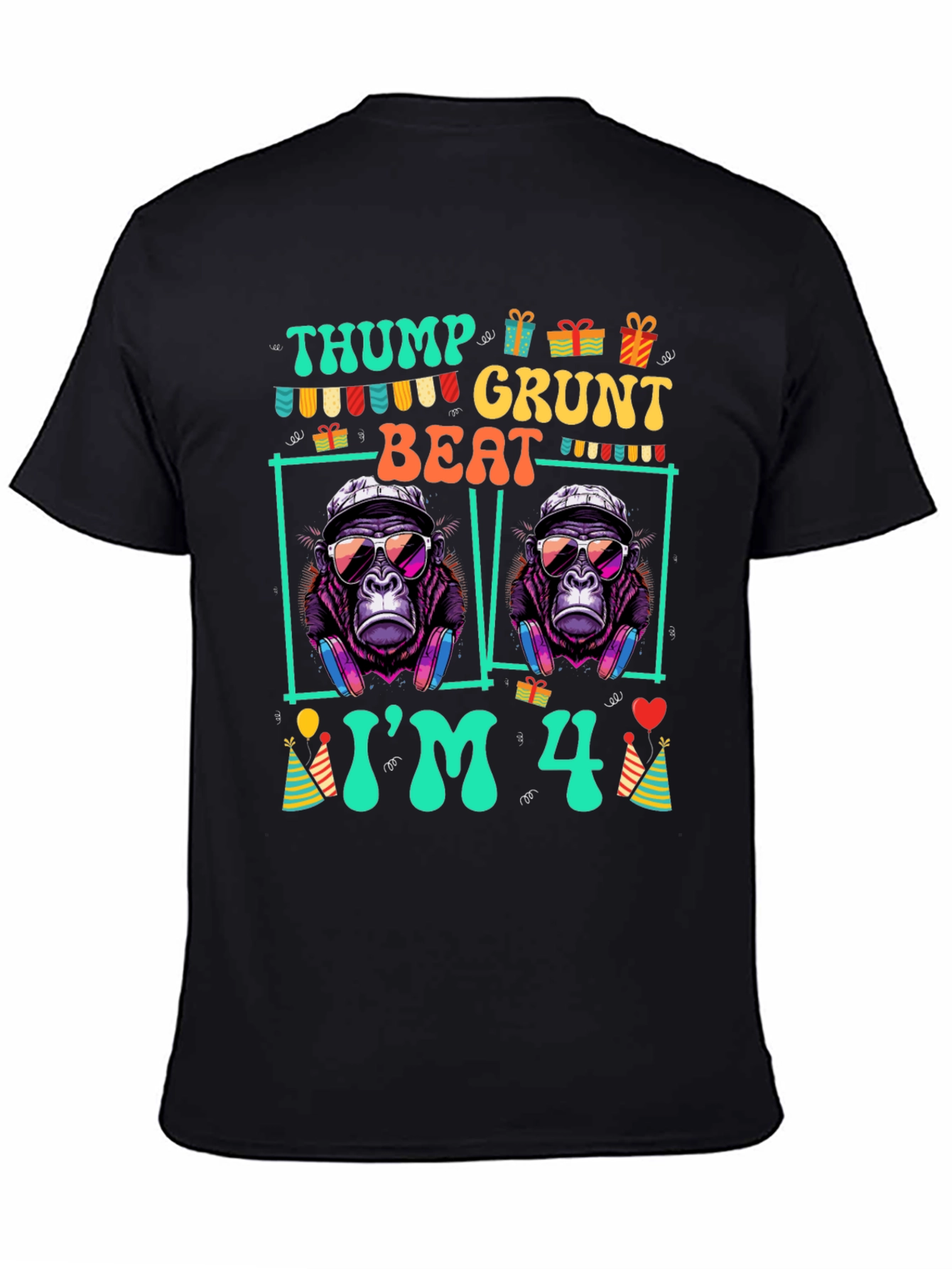 Thump Grunt Beat Birthday Gorilla T-Shirt
