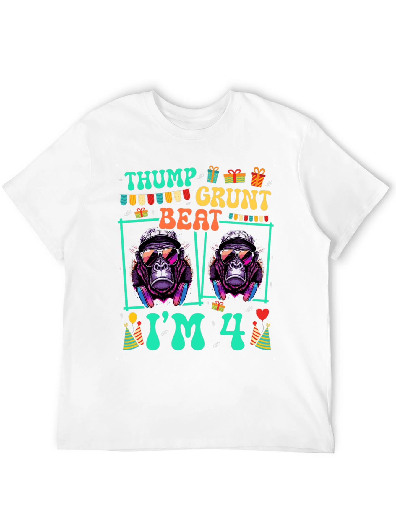 Thump Grunt Beat Birthday Gorilla T-Shirt