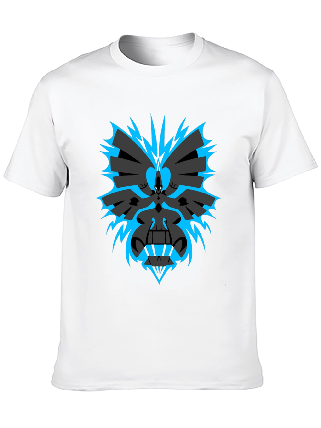 Abstract Graphic Print Black T-Shirt
