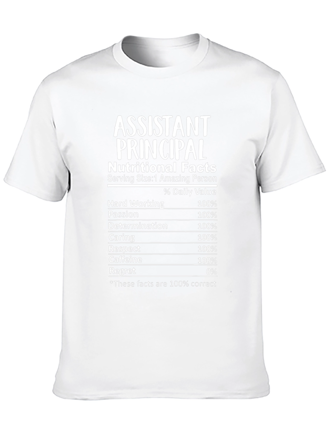 Assistant Principal Nutritional Facts T-Shirt