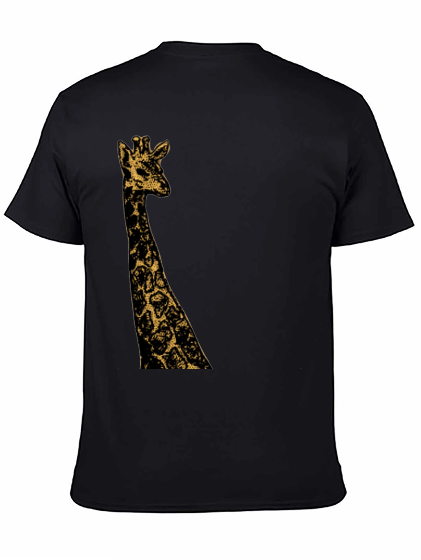 Giraffe Graphic Print Black T-Shirt