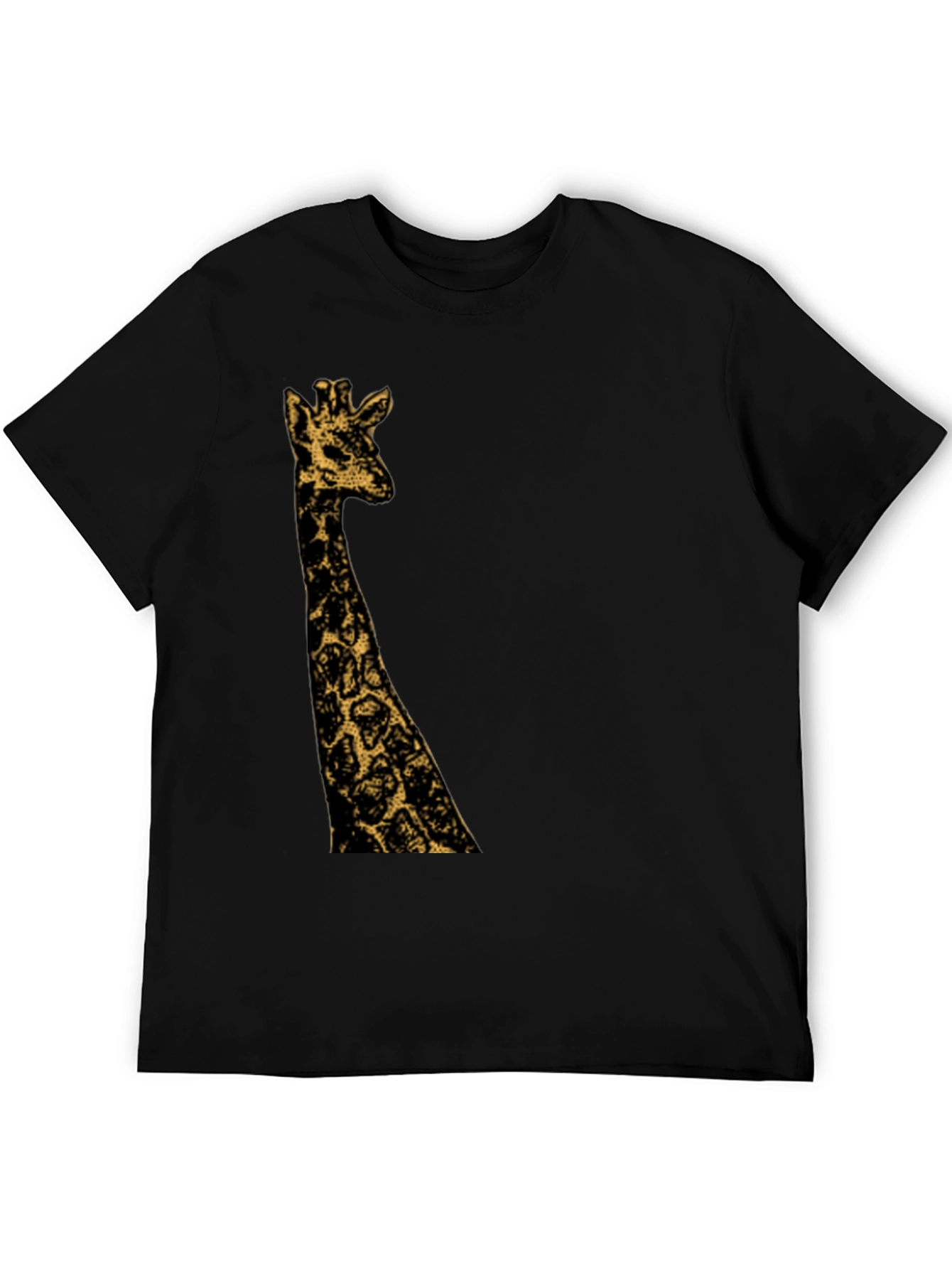 Giraffe Graphic Print Black T-Shirt