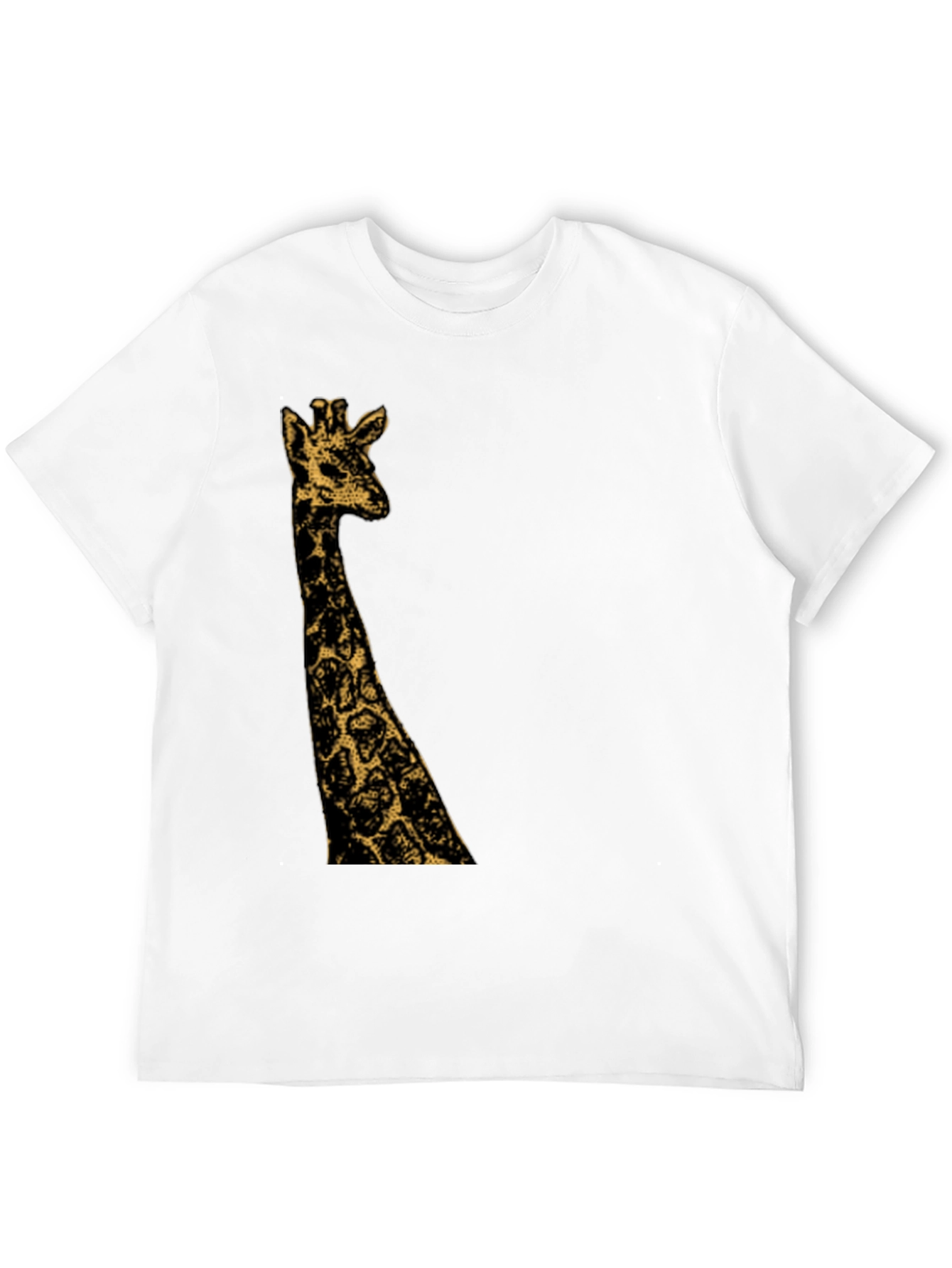 Giraffe Graphic Print Black T-Shirt