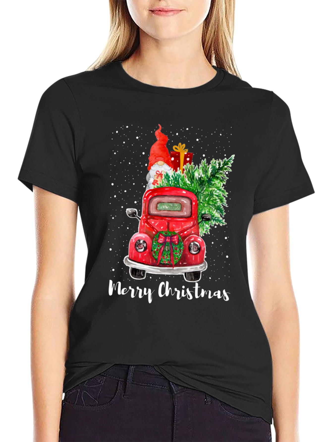 Merry Christmas Truck Graphic Tee