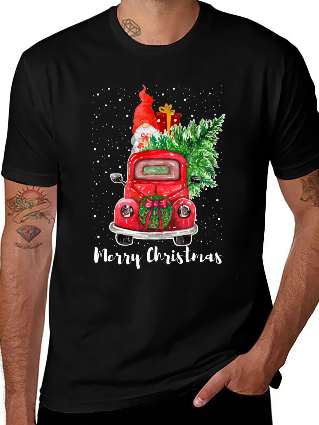 Merry Christmas Truck Graphic Tee