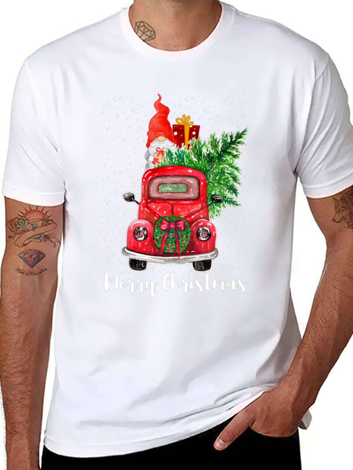Merry Christmas Truck Graphic Tee