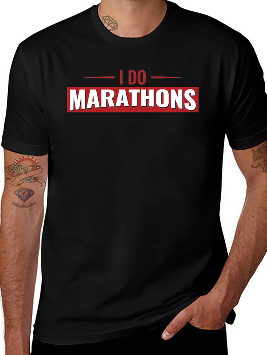 I Do Marathons Black Graphic Tee