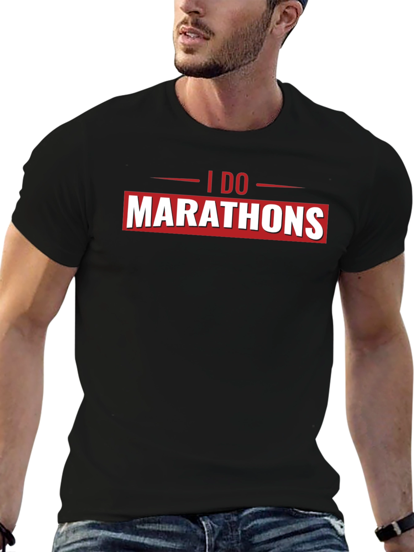 I Do Marathons Black Graphic Tee