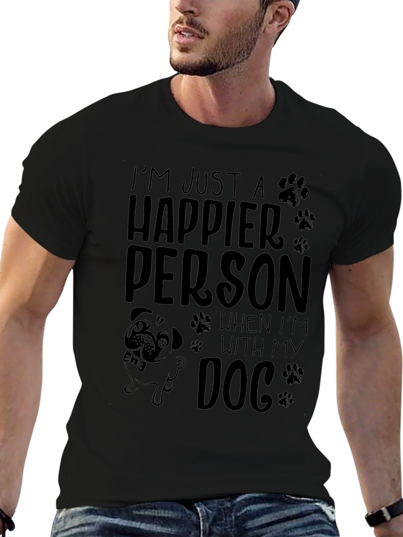 Happier Person Dog T-Shirt