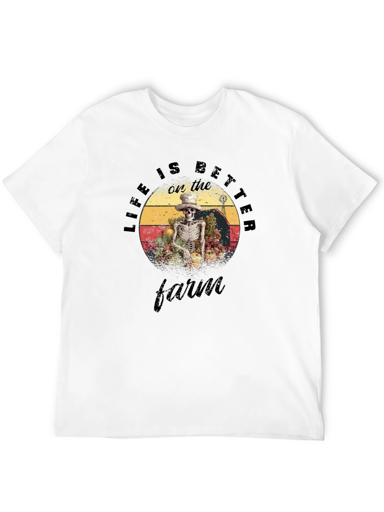 Life is Better on the Farm Skeleton T-Shirt
