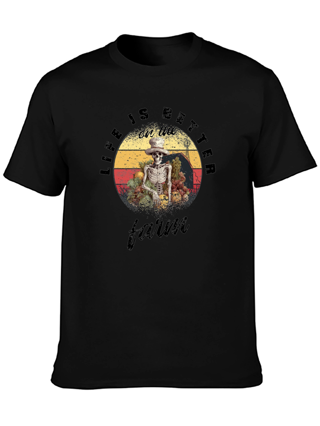 Life is Better on the Farm Skeleton T-Shirt