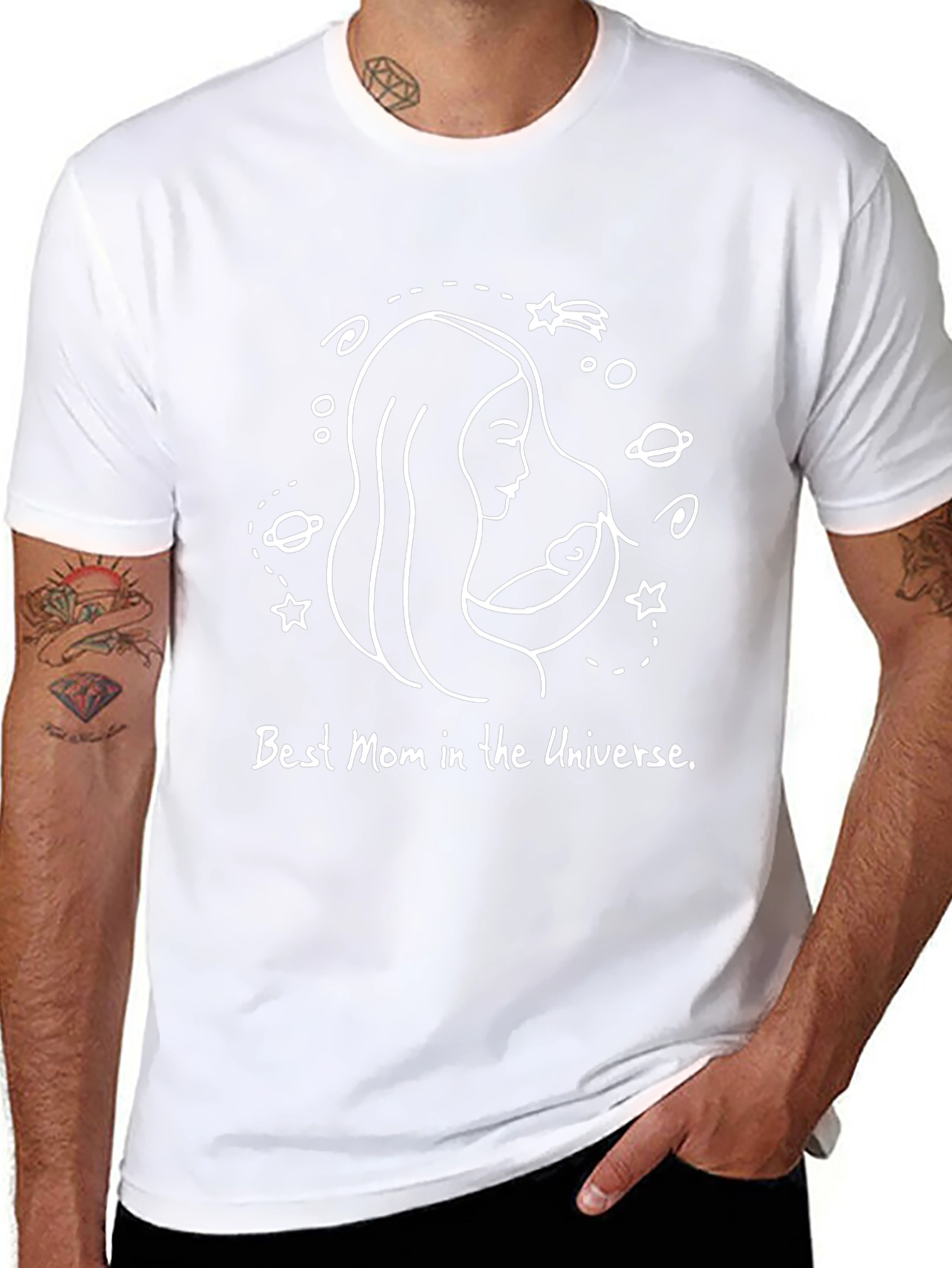 Best Mom in the Universe T-Shirt - Black