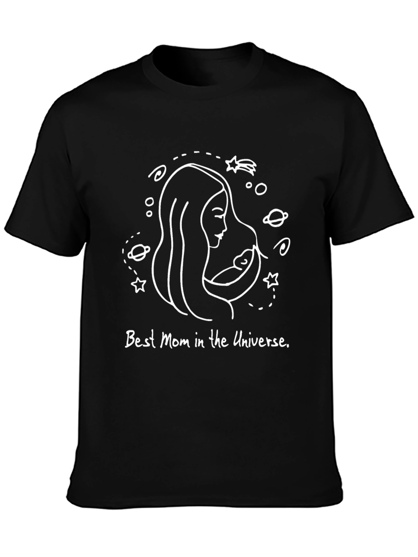 Best Mom in the Universe T-Shirt - Black