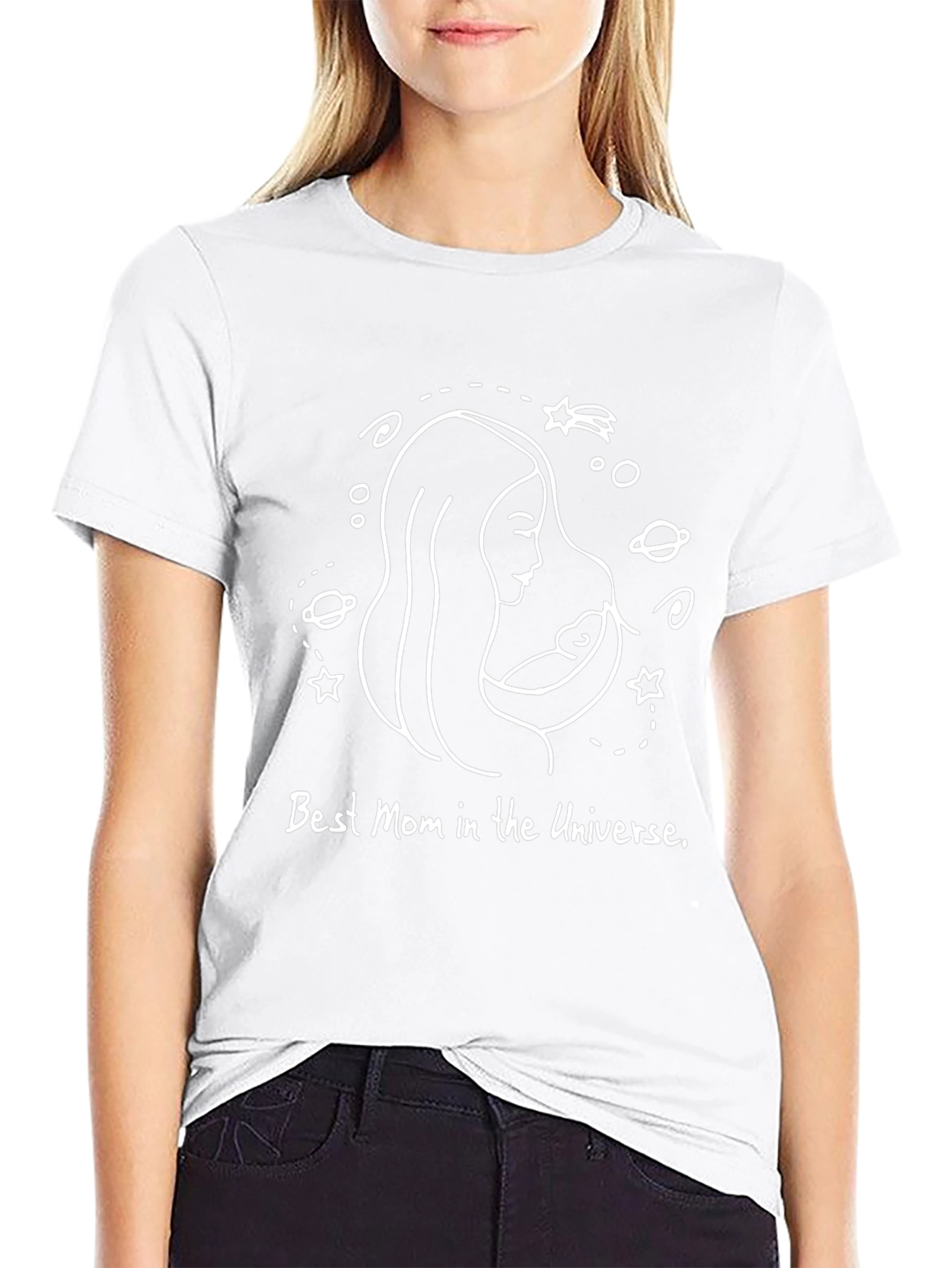 Best Mom in the Universe T-Shirt - Black