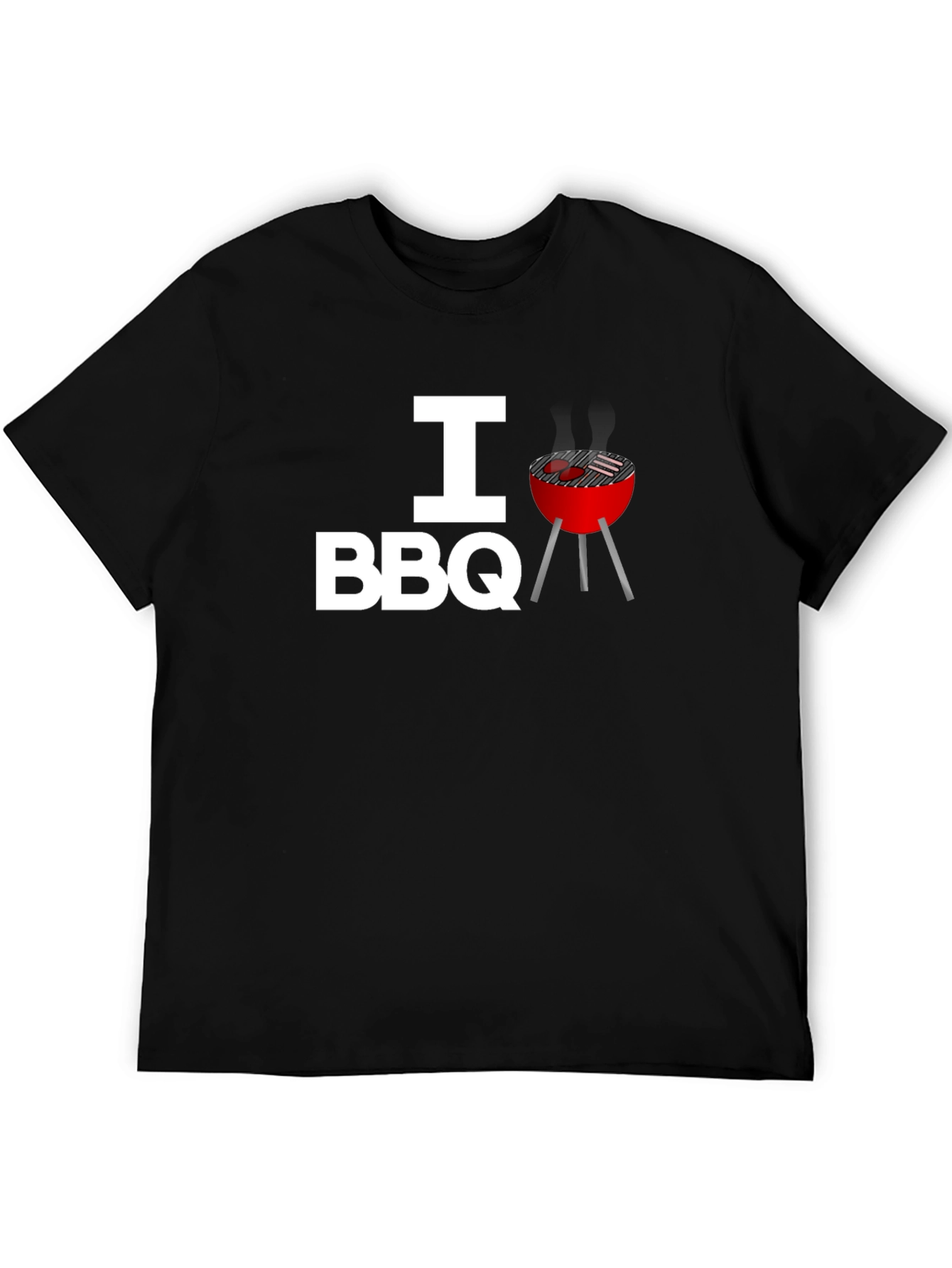 I Heart BBQ Graphic Tee - Black T-Shirt