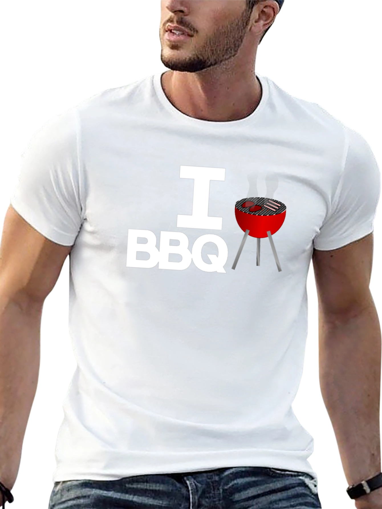 I Heart BBQ Graphic Tee - Black T-Shirt