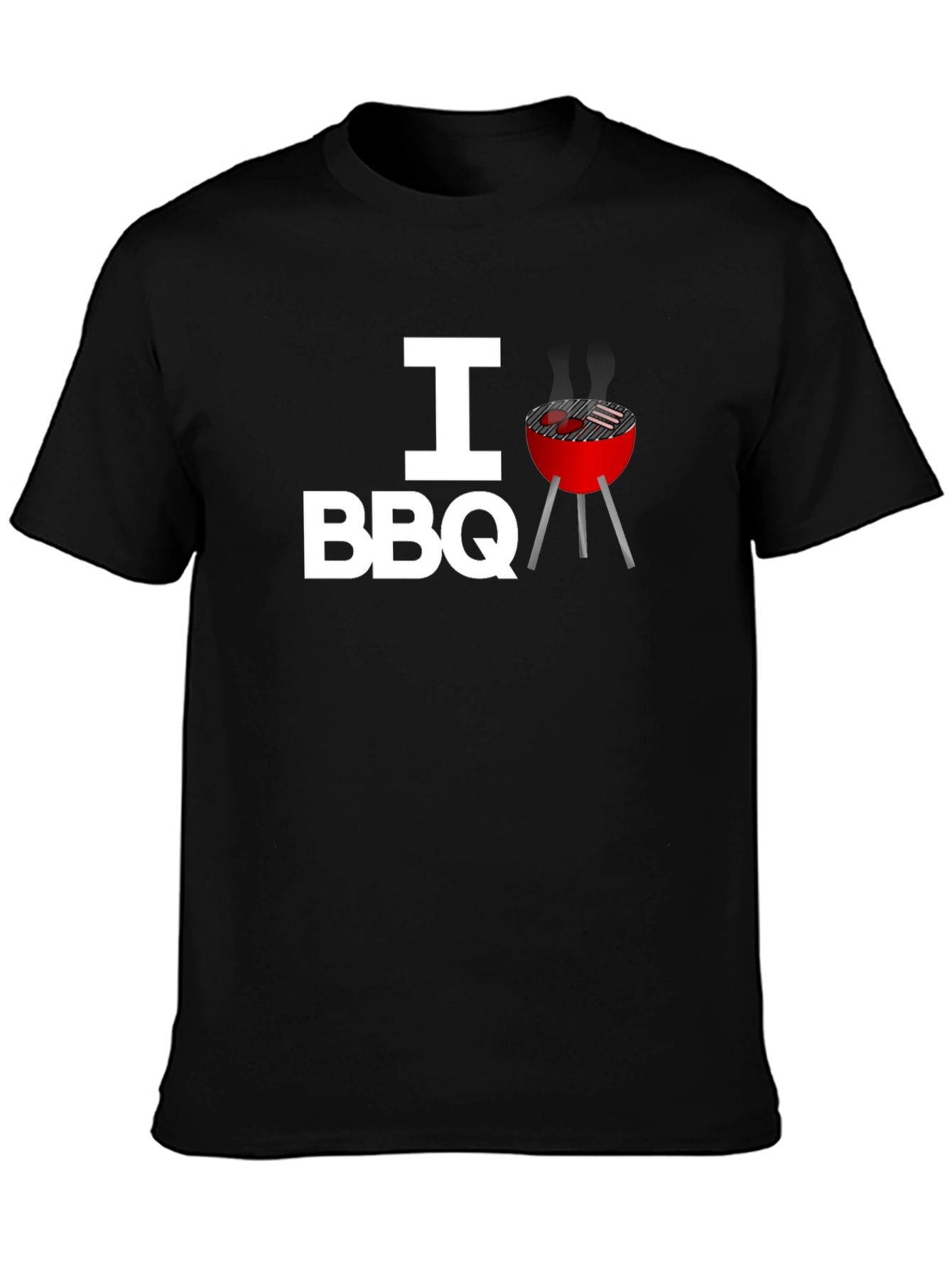 I Heart BBQ Graphic Tee - Black T-Shirt